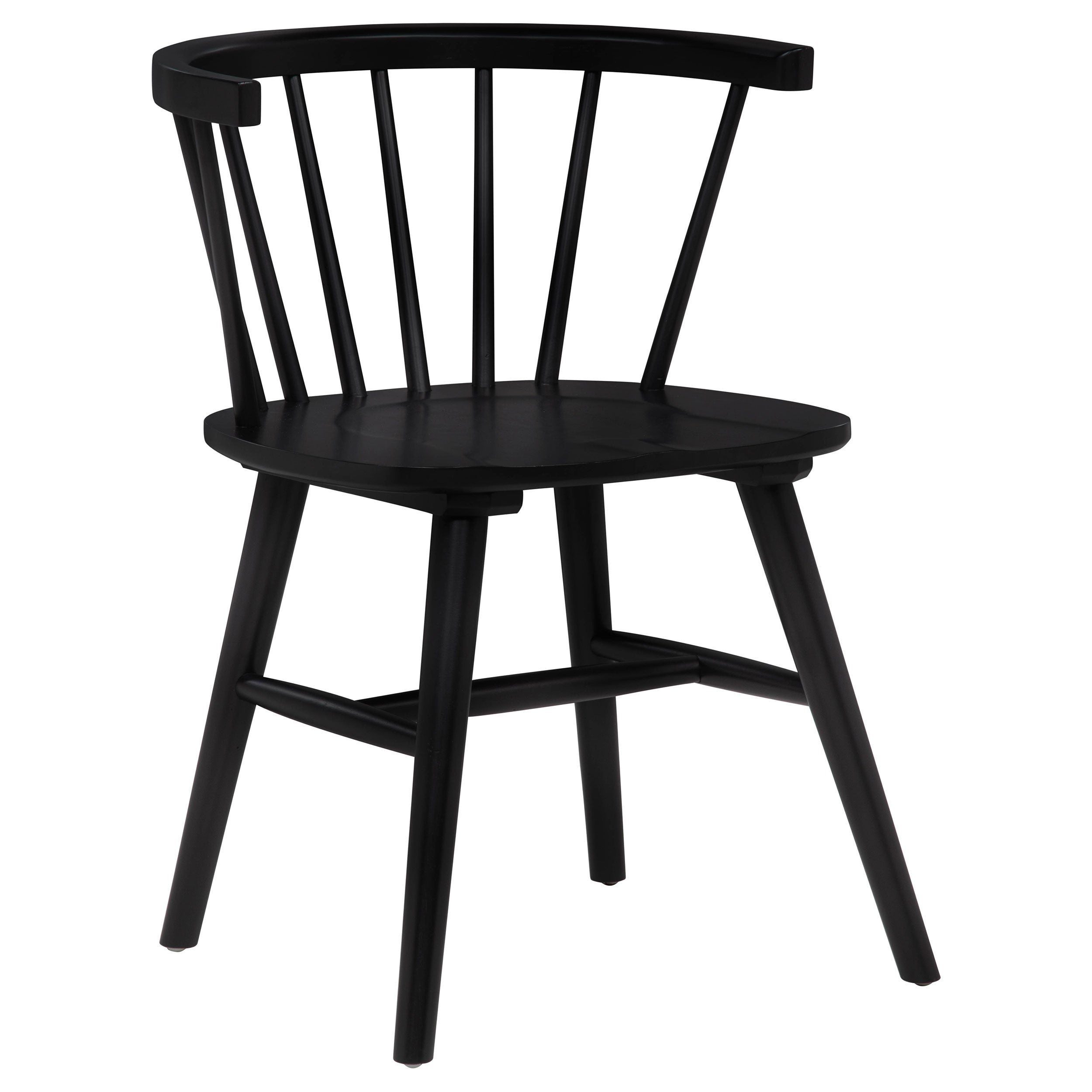 Jeffries Windsor Wood Dining Side Chair Black (Set of 2)-