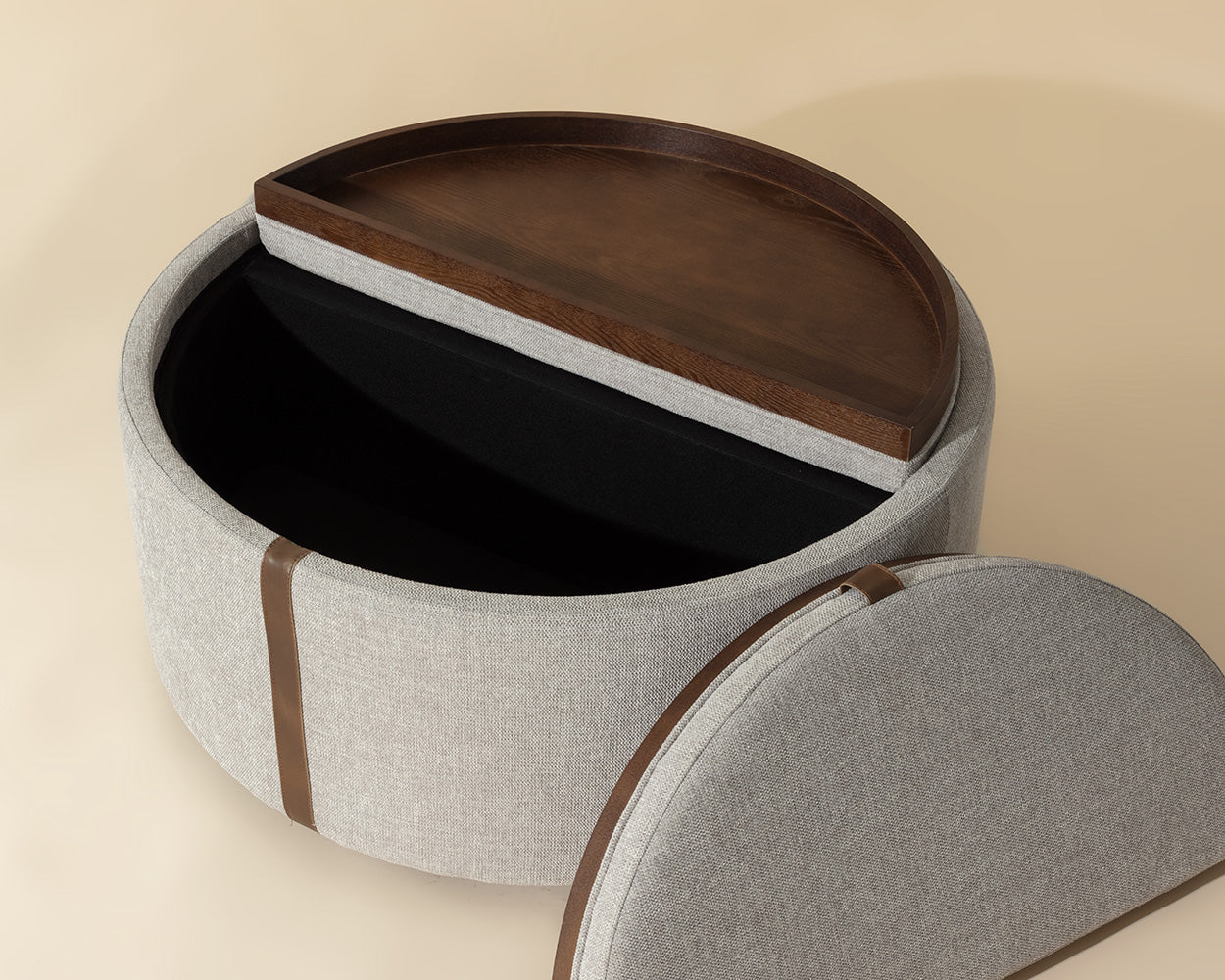 Sunpan Borelli Wheeled Storage Ottoman