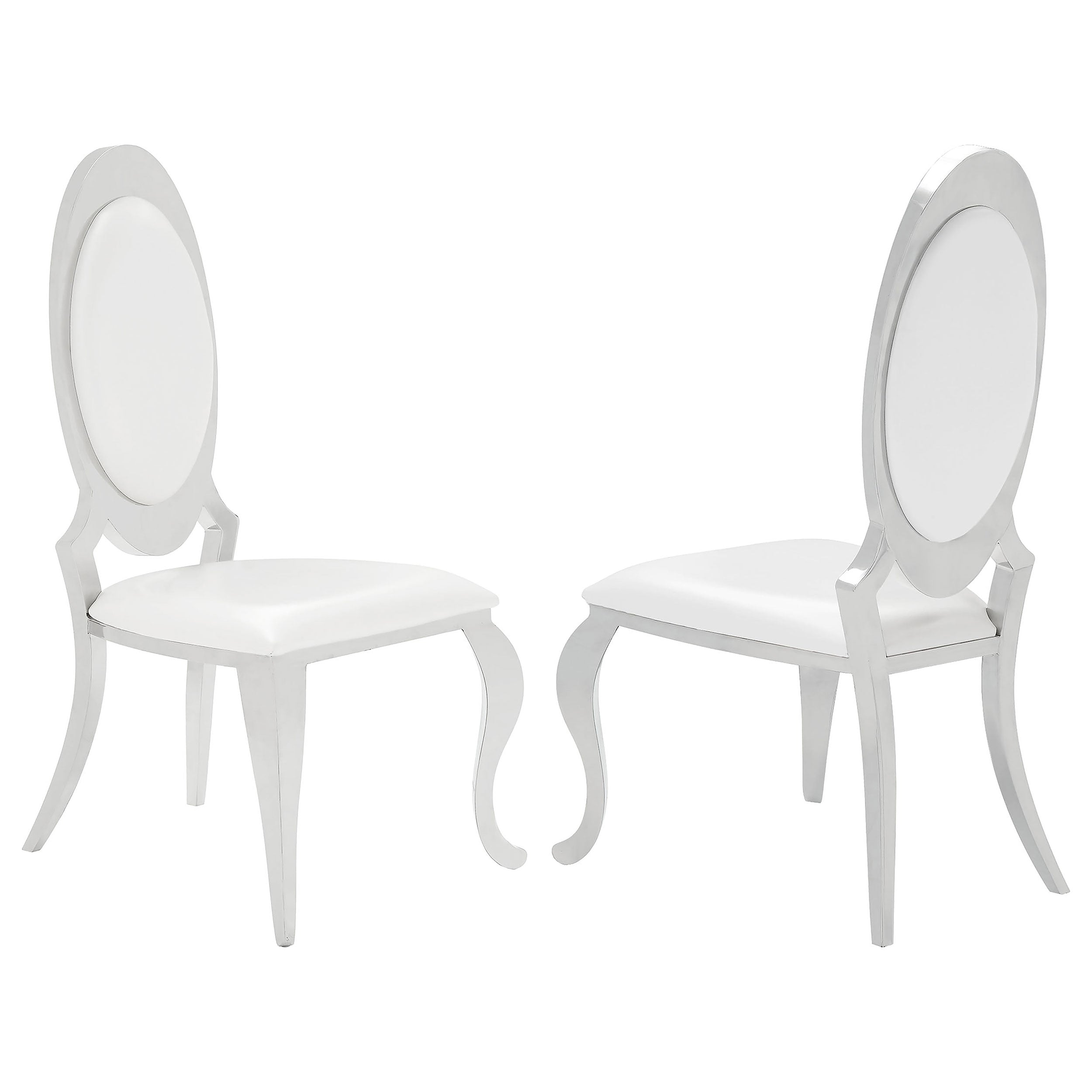 Anchorage Upholstered Dining Chair Cream White (Set of 2)-CoasterElevations