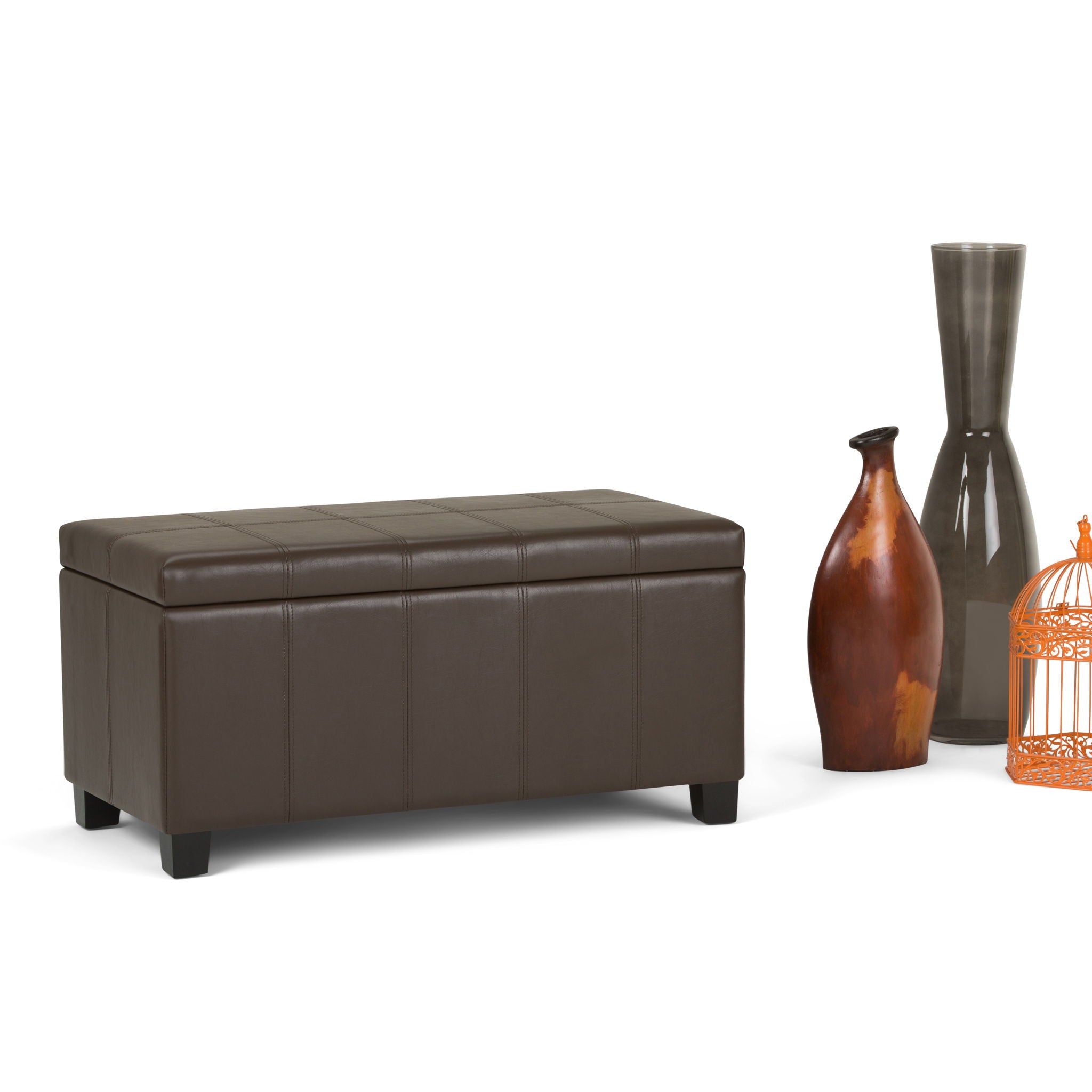 Dover - Upholstered Storage Ottoman Bench - Best Buy Furniture