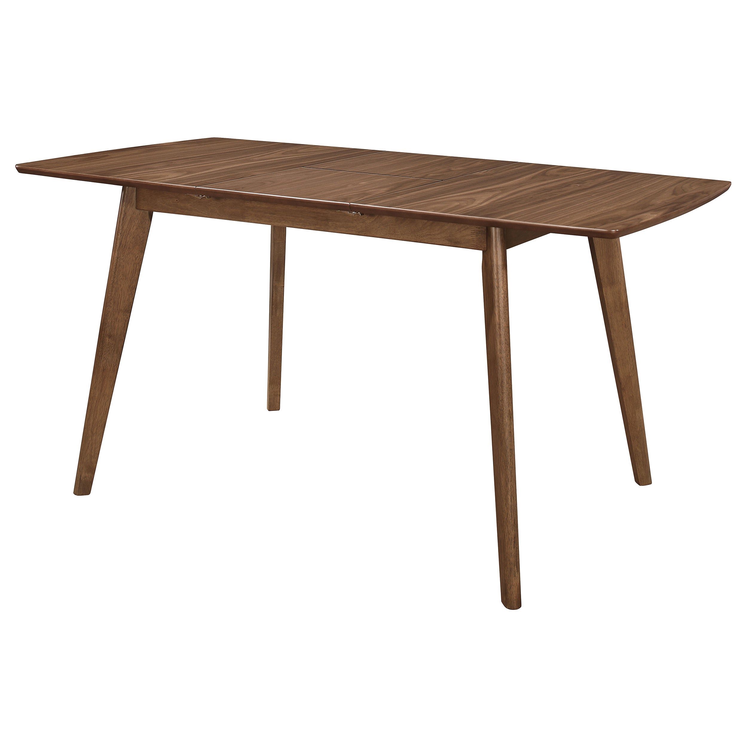 Alfredo 63-inch Extension Leaf Dining Table Natural Walnut-CoasterEveryday