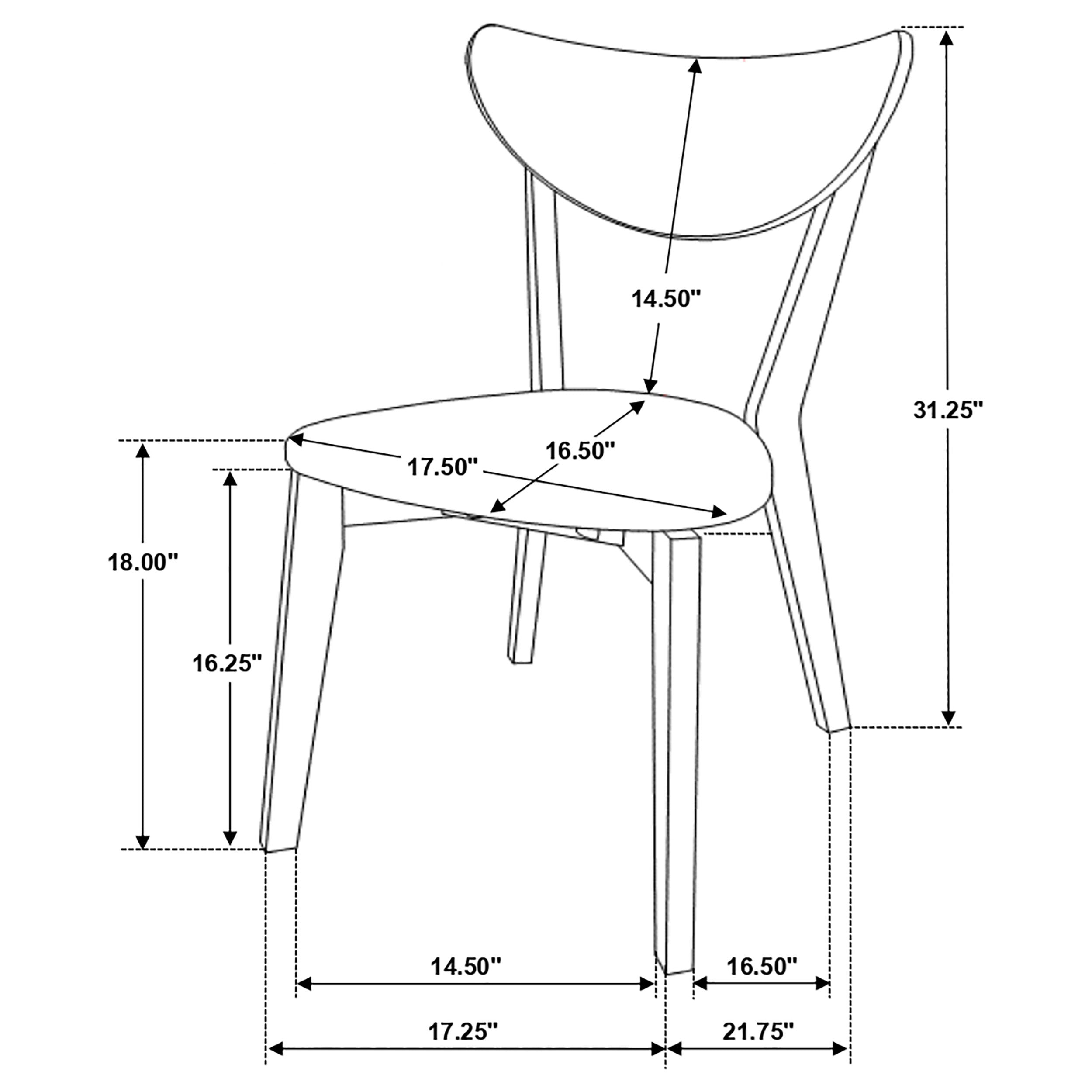 Alfredo Dining Side Chair Grey and Natural Walnut (Set of 2)-CoasterEveryday