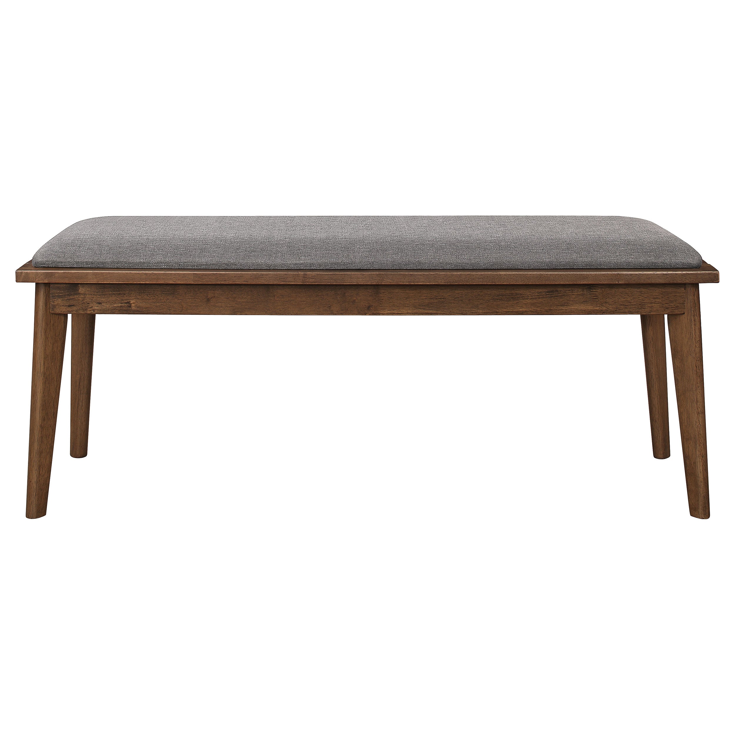 Alfredo Upholstered Dining Bench Grey and Natural Walnut-CoasterEveryday