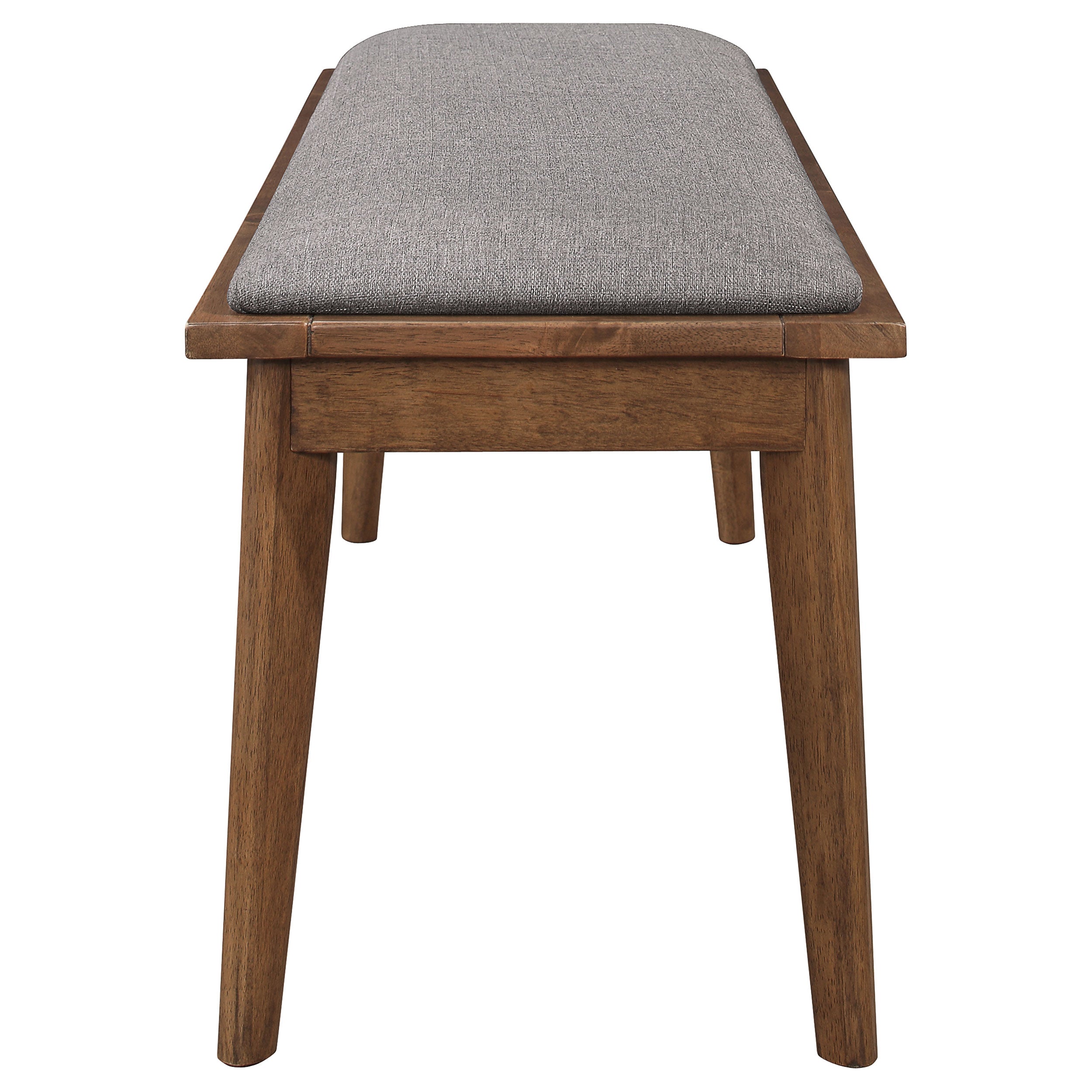 Alfredo Upholstered Dining Bench Grey and Natural Walnut-CoasterEveryday