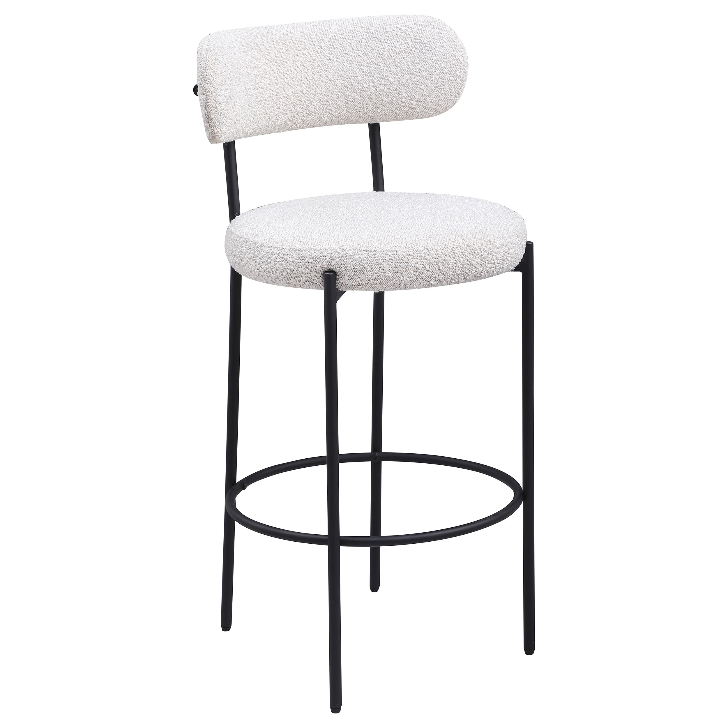 Viola Boucle Upholstered Bar Chair Cream (Set of 2)-