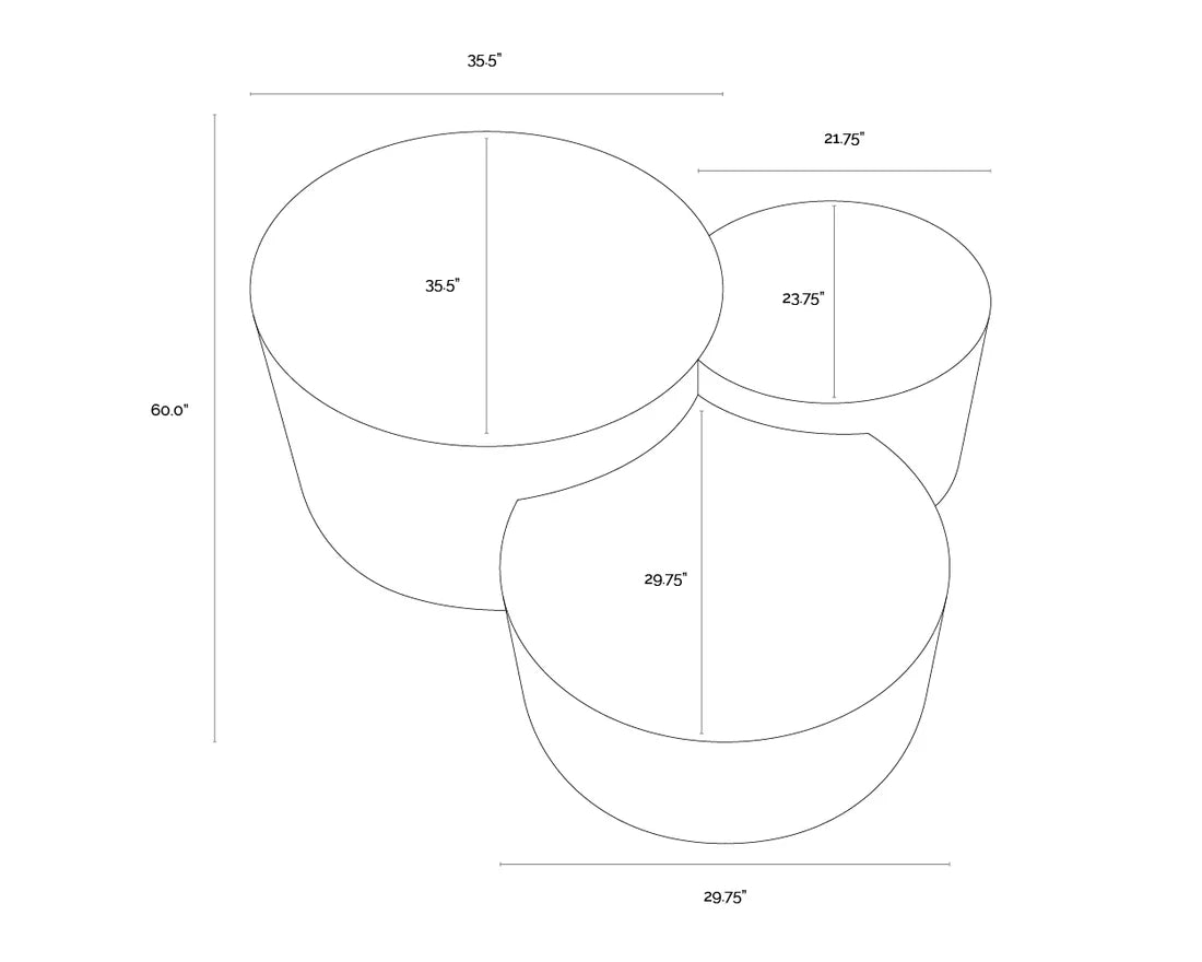 Sunpan Neo Nesting Coffee Tables (Set Of 3) - Best Buy Furniture
