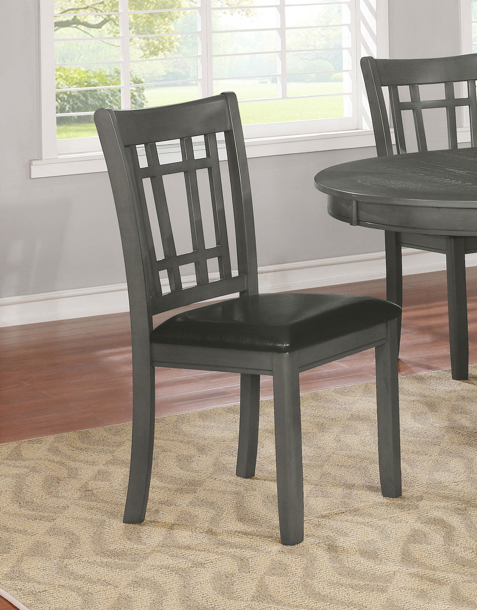 Lavon Wood Dining Side Chair Black and  Medium Grey (Set of 2)-CoasterEveryday