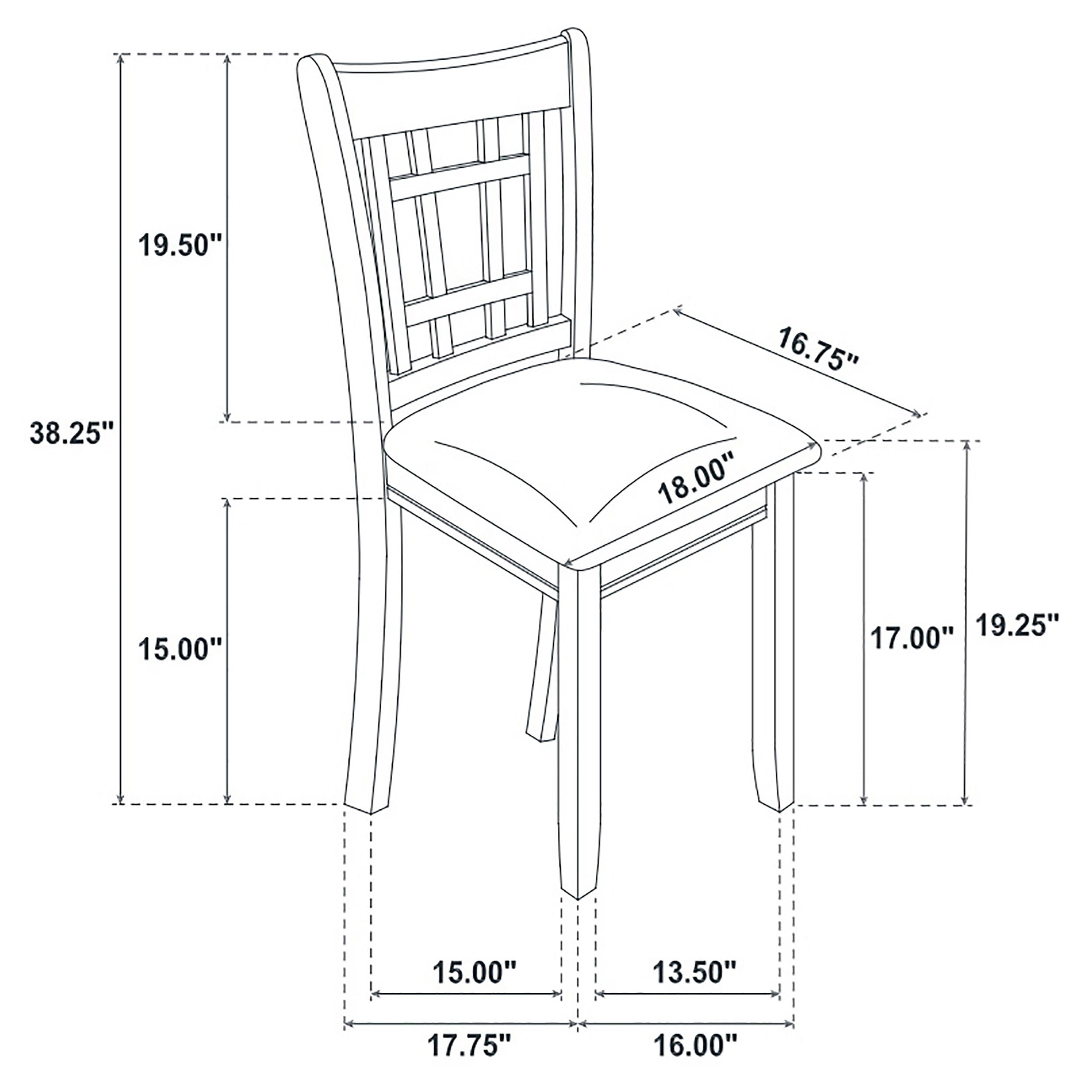 Lavon Wood Dining Side Chair Black and  Medium Grey (Set of 2)-CoasterEveryday