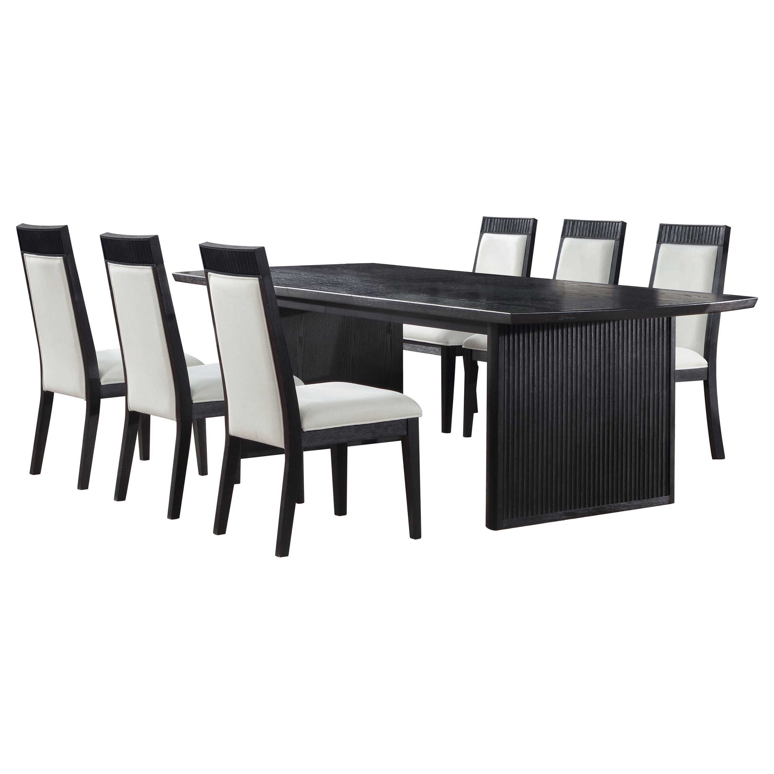 Brookmead 5-piece Extension Leaf Dining Table Set Black-Coaster