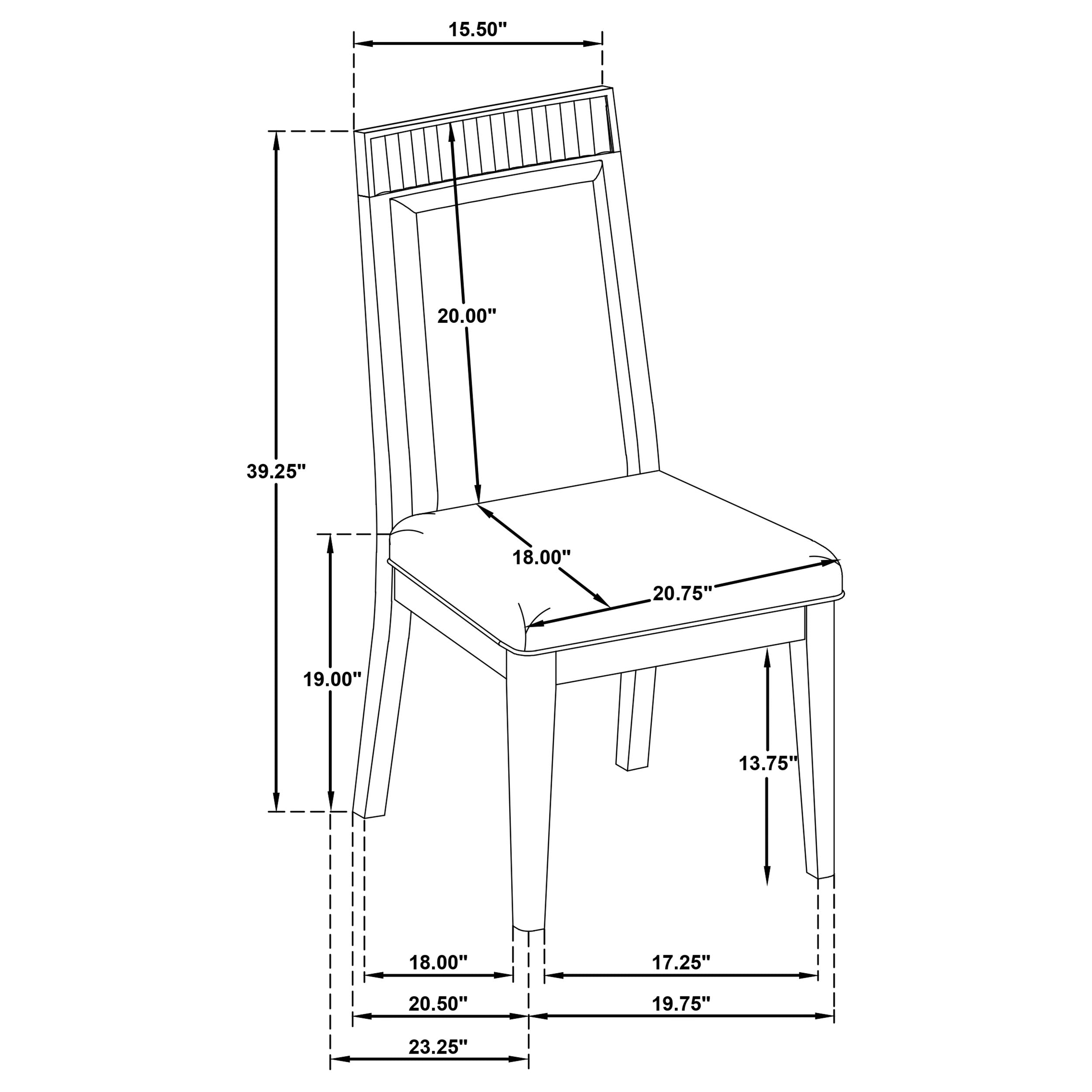 Brookmead Dining Side Chair Ivory and Black (Set of 2)-