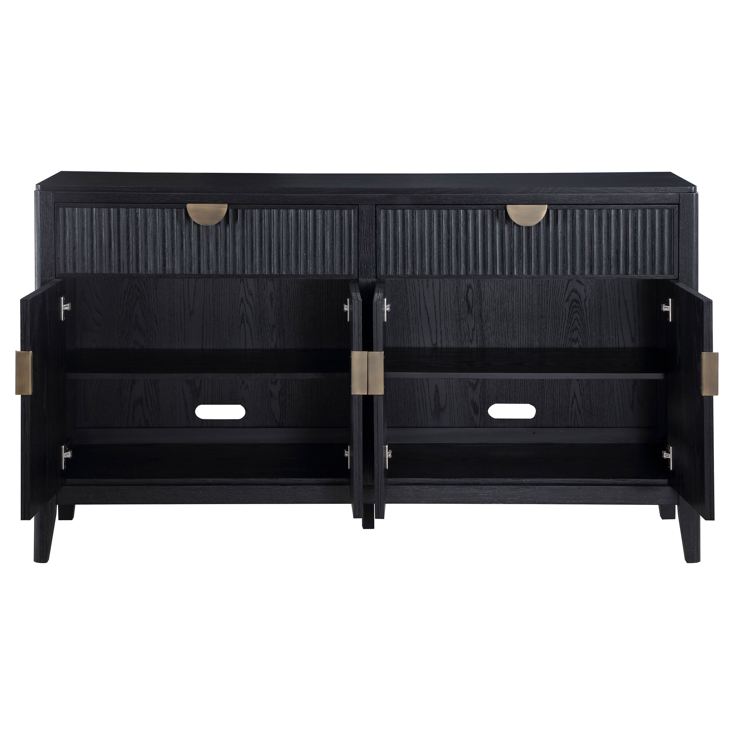 Brookmead 4-door Sideboard Buffet Storage Cabinet Black-