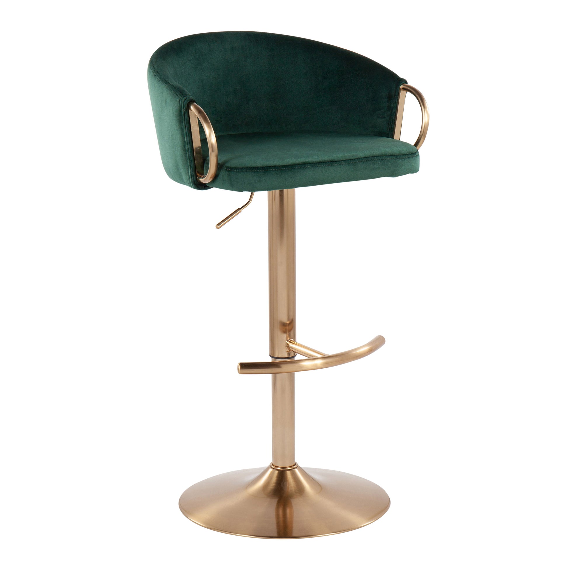 Claire - Contemporary / Glam Adjustable Bar Stool (Set of 2) - Best Buy Furniture