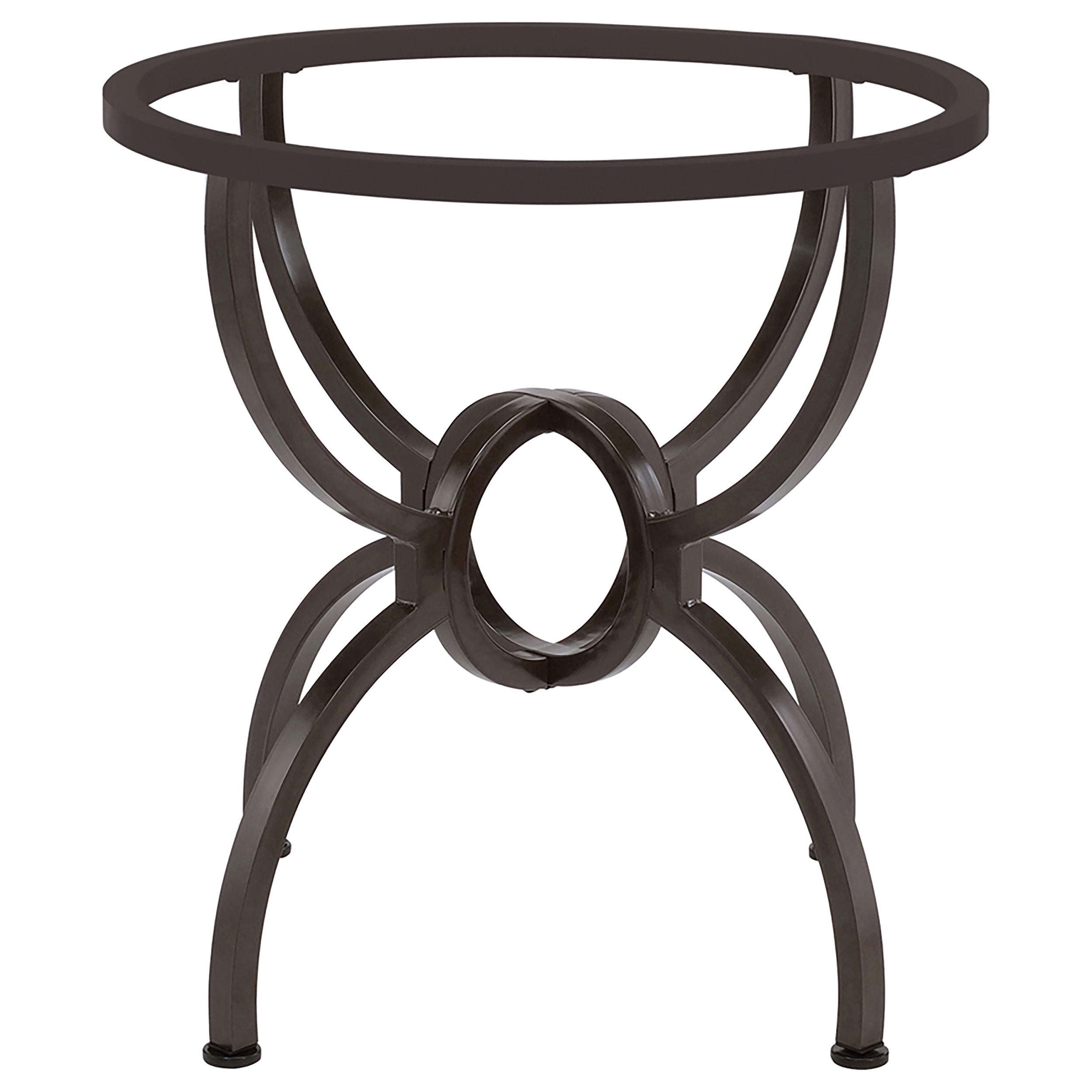Aviano Round Metal Dining Table Base Gunmetal-CoasterEveryday
