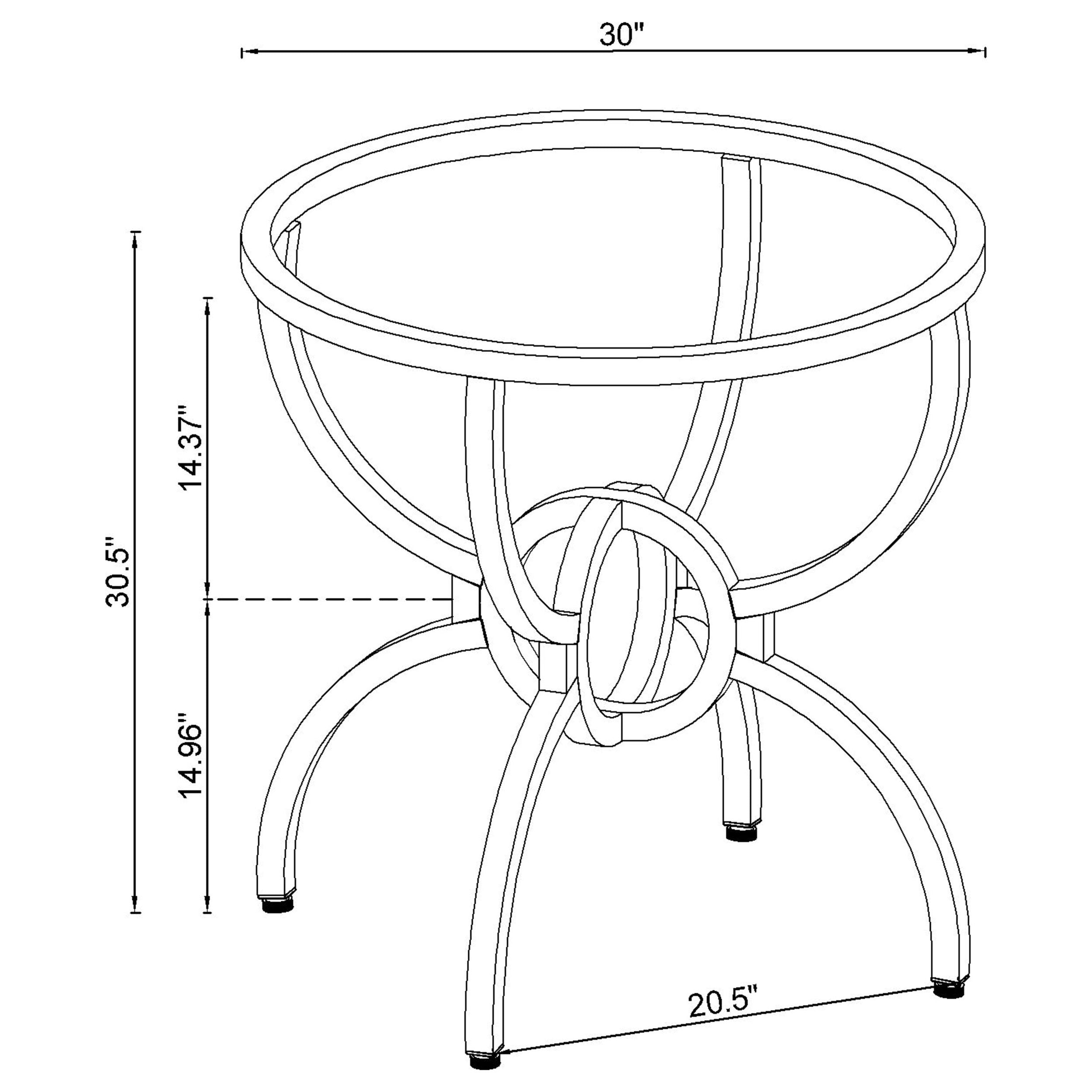 Aviano Round Metal Dining Table Base Gunmetal-CoasterEveryday