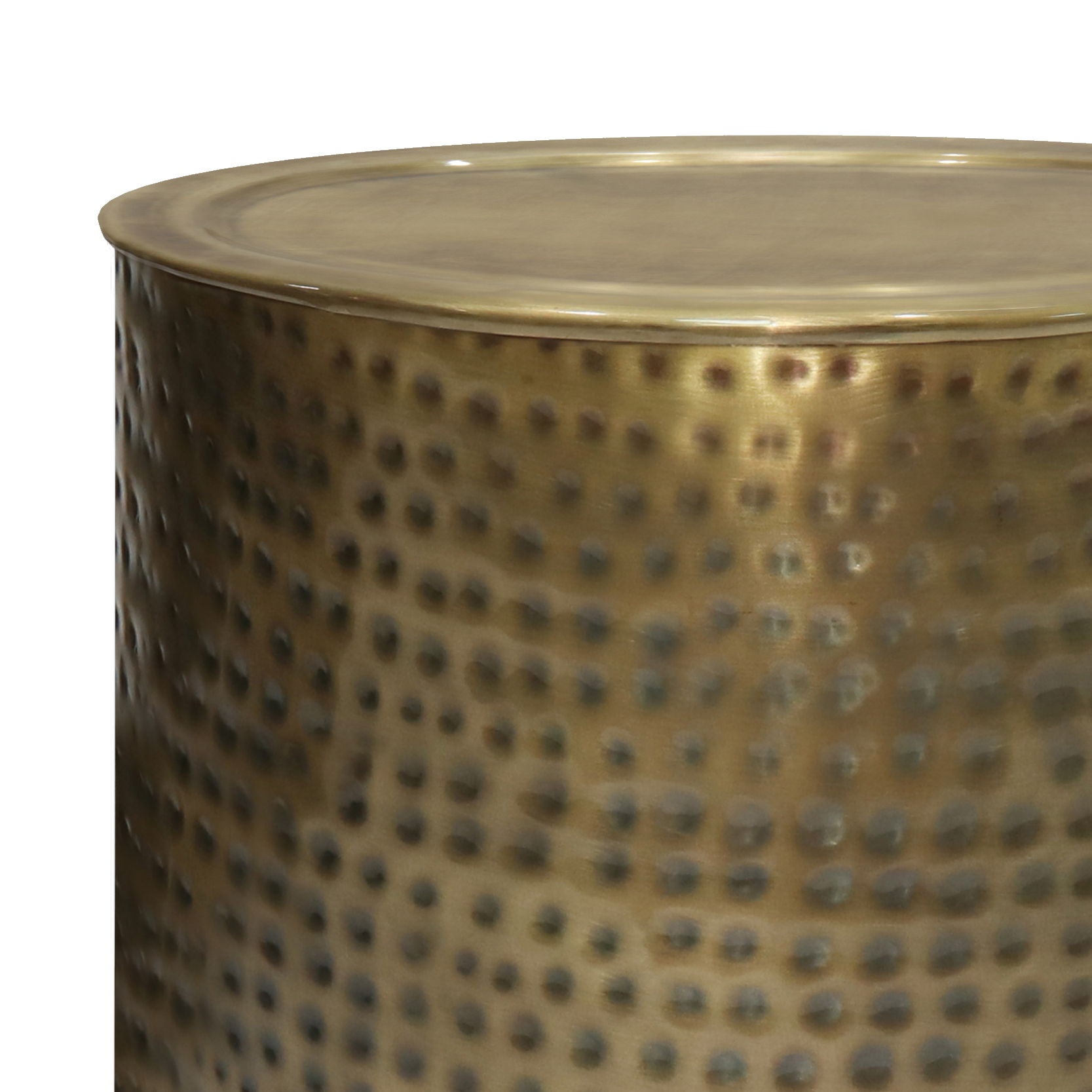 Corbin - Hammered Metal Side Table - Best Buy Furniture