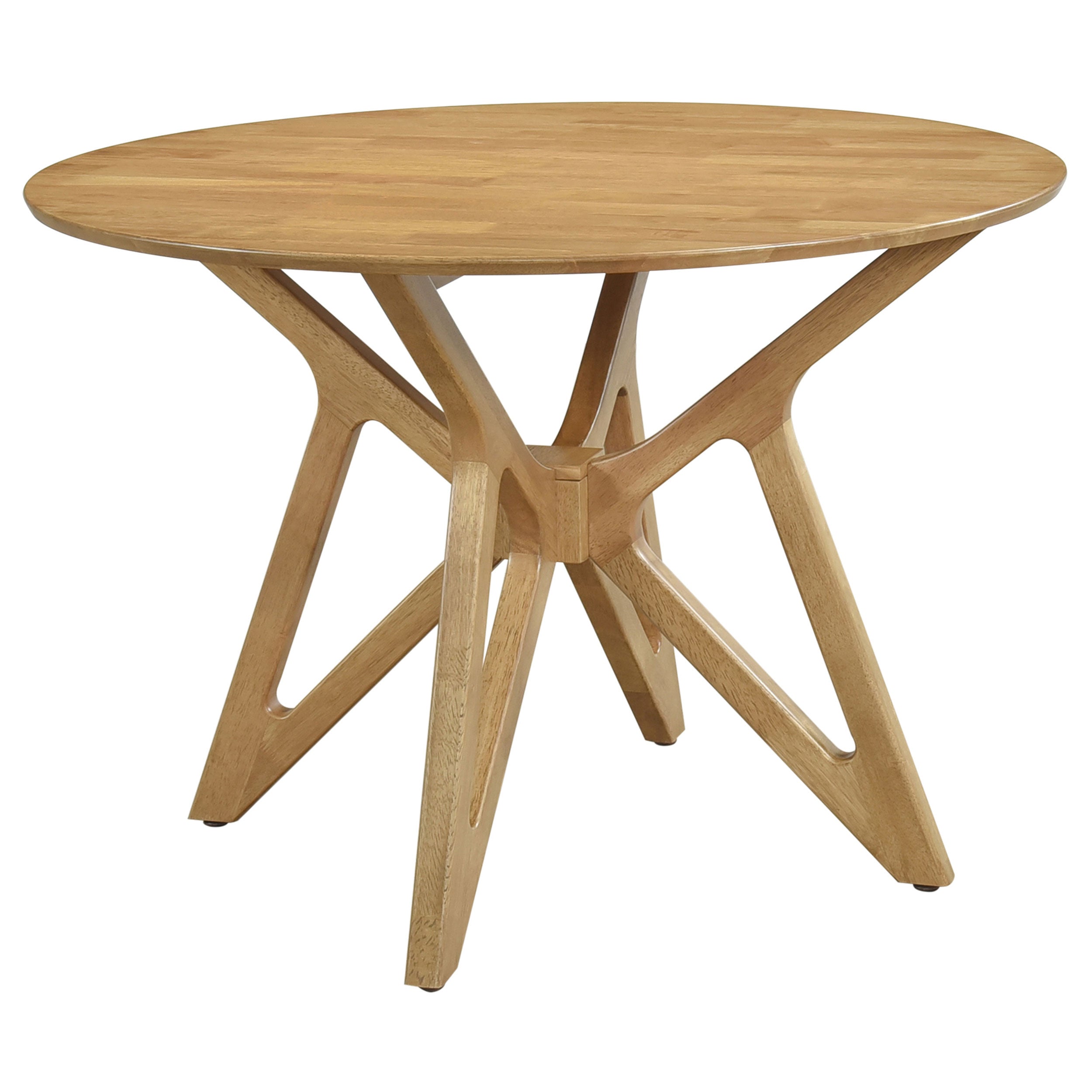 Elowen 5-piece Round Solid Wood Dining Set Light Walnut-