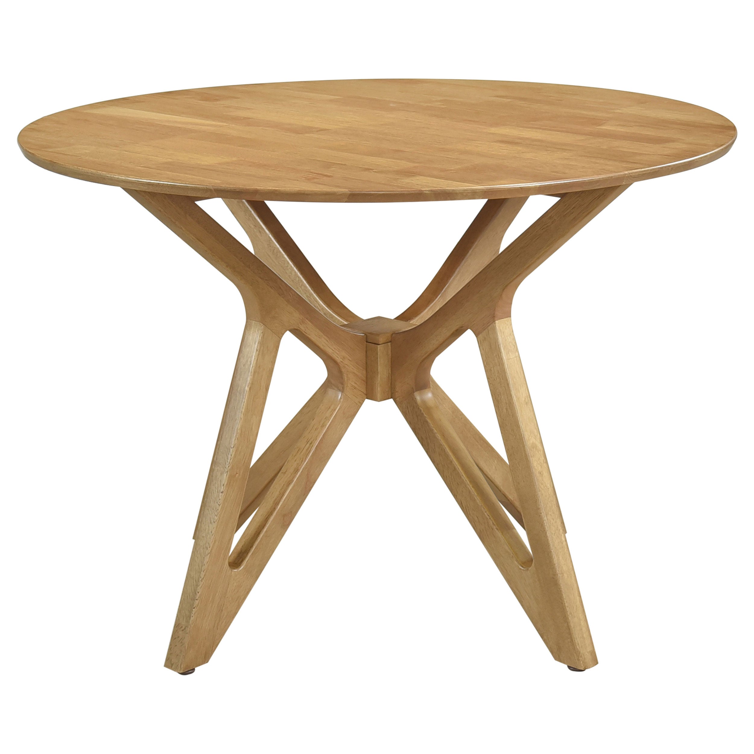 Elowen 5-piece Round Solid Wood Dining Set Light Walnut-