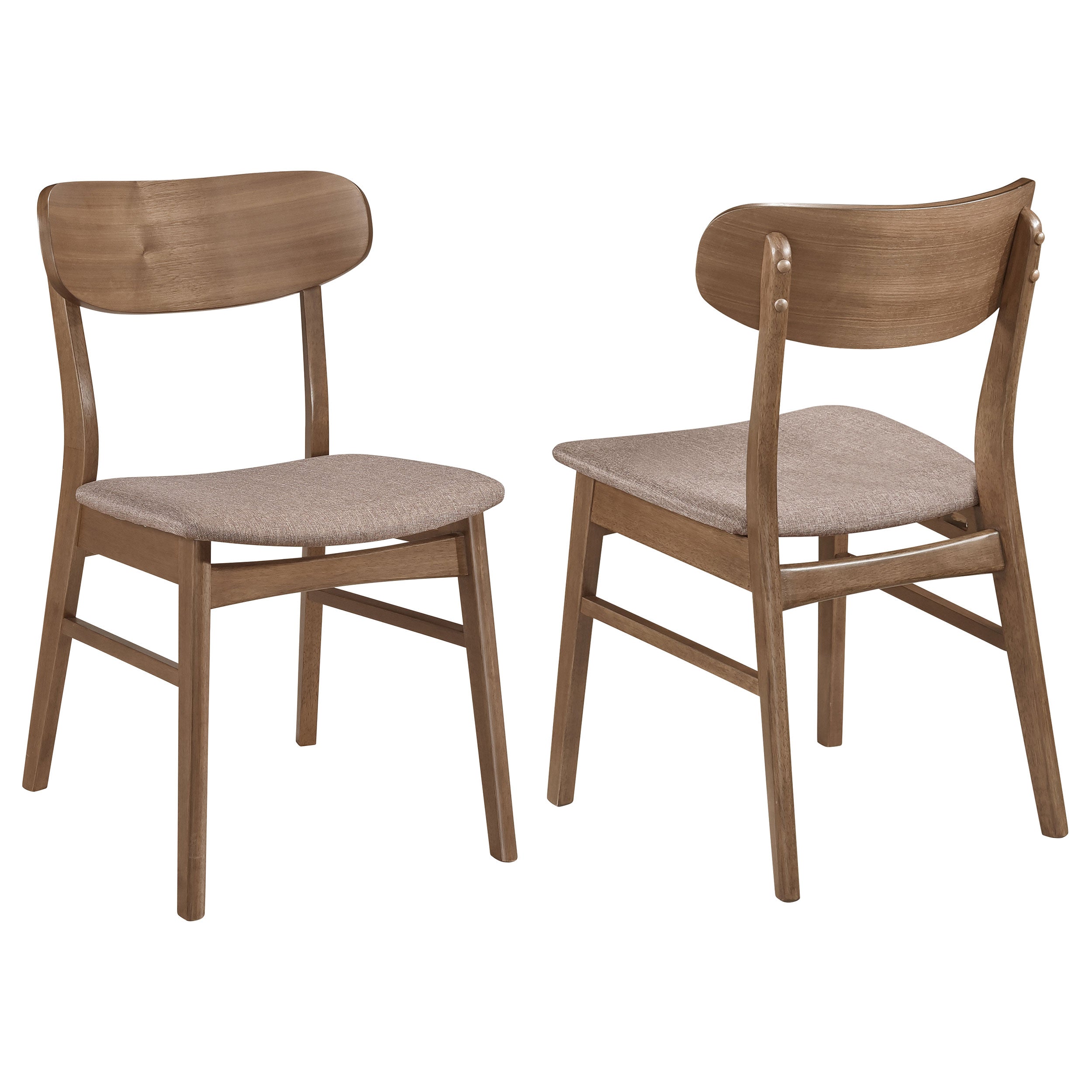 Dortch Dining Side Chair Walnut and Brown (Set of 2)-