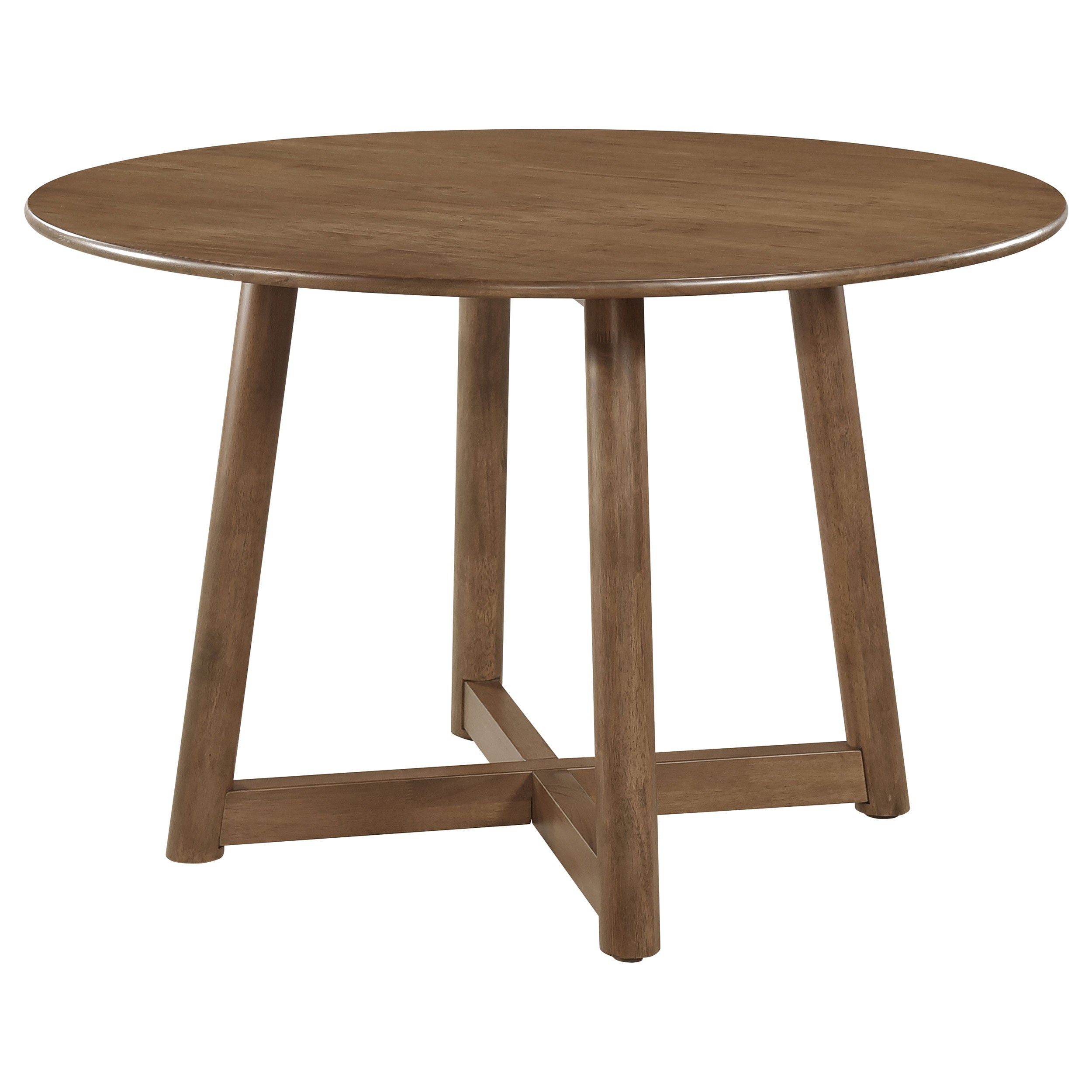 Dinah Round 47-inch Solid Wood Dining Table Walnut-CoasterEveryday