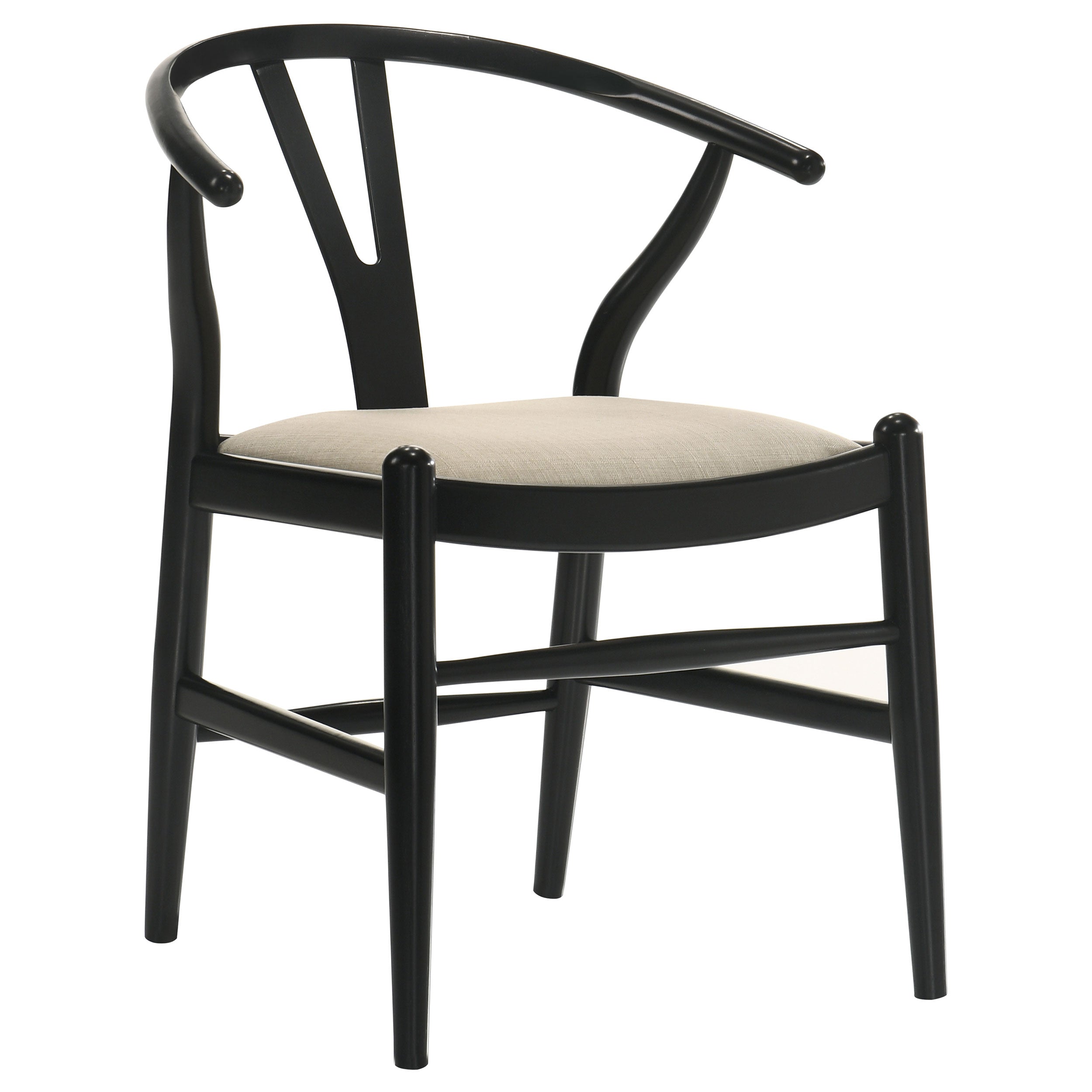 Crestmont Wood Wishbone Dining Side Chair Black (Set of 2)-