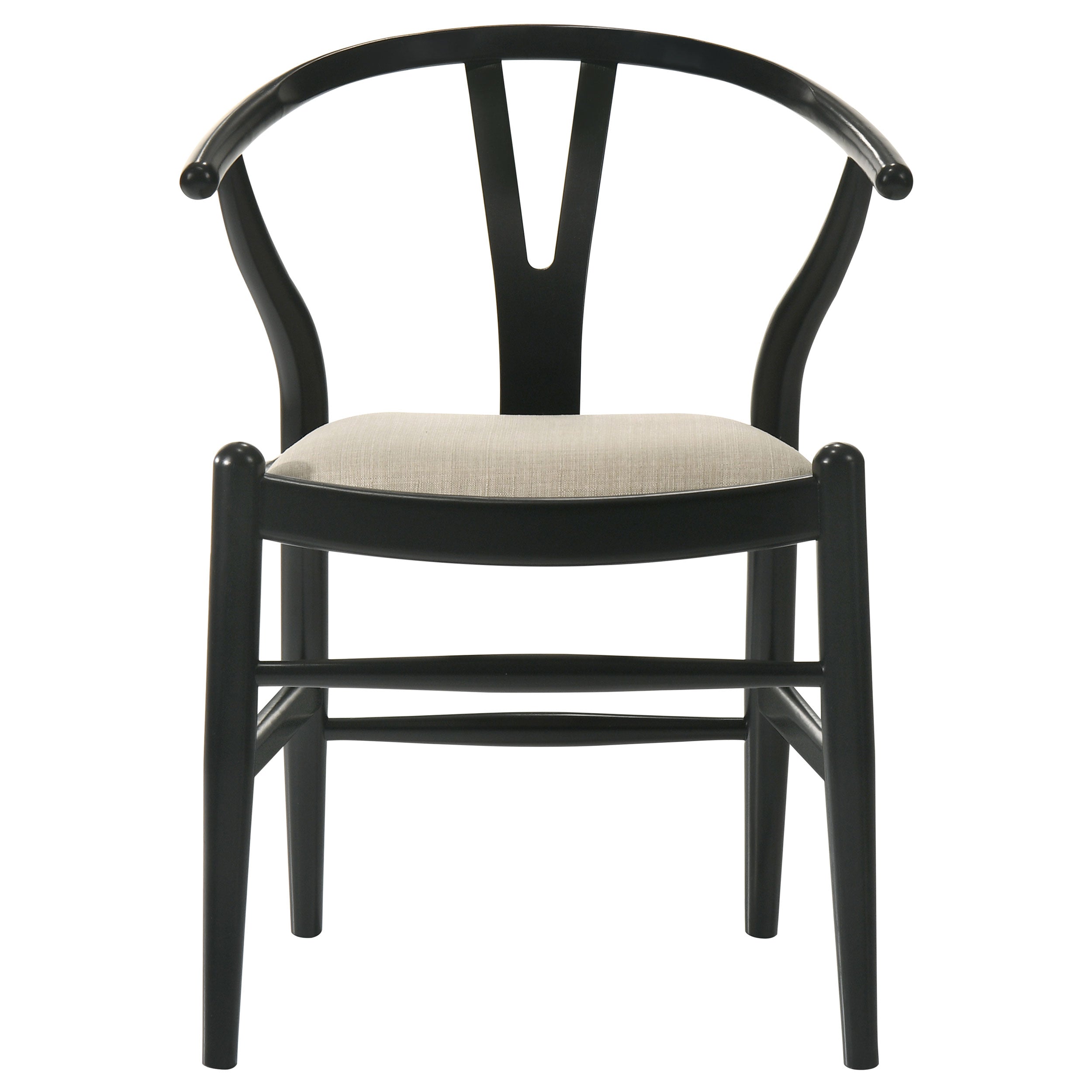 Crestmont Wood Wishbone Dining Side Chair Black (Set of 2)-