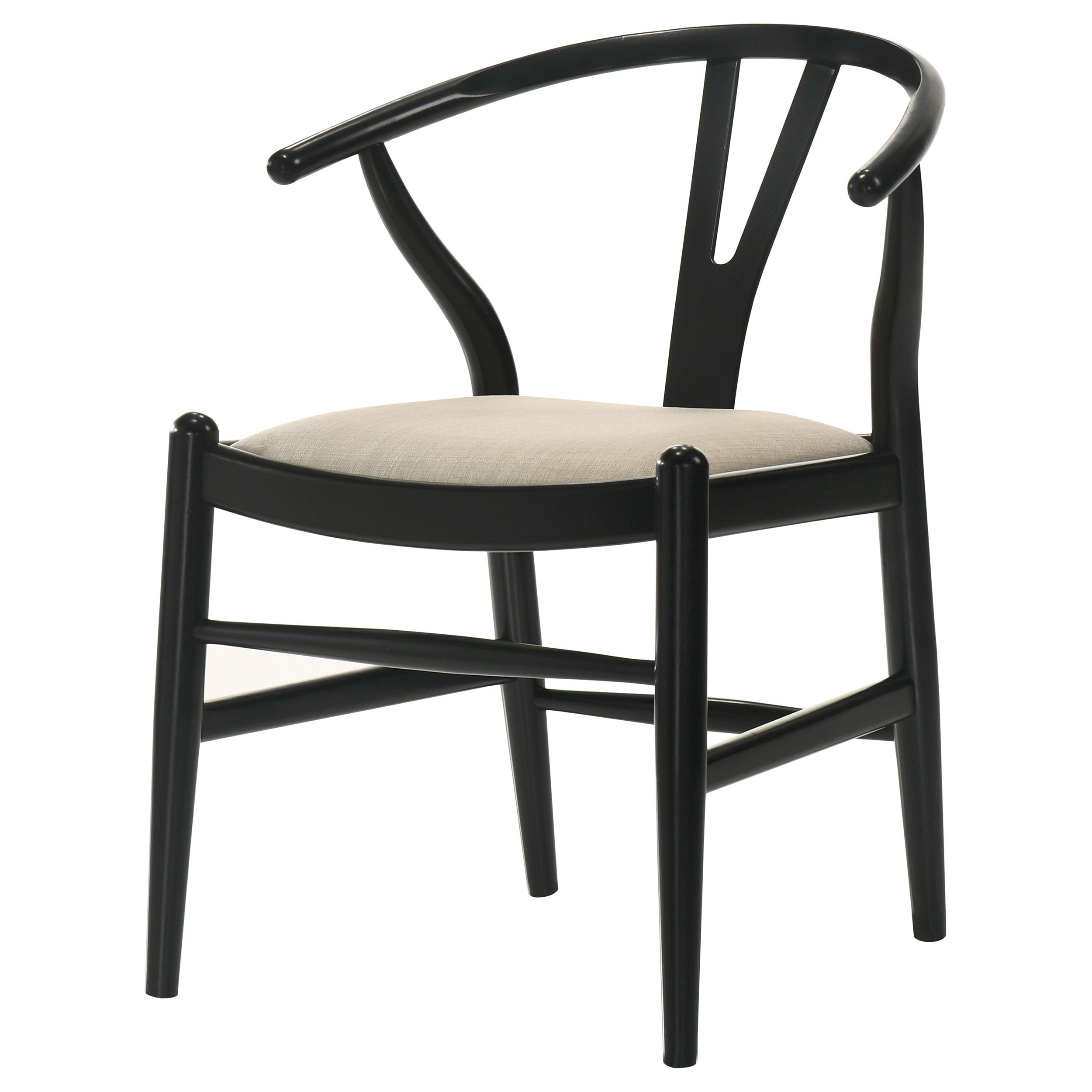 Crestmont Wood Wishbone Dining Side Chair Black (Set of 2)-