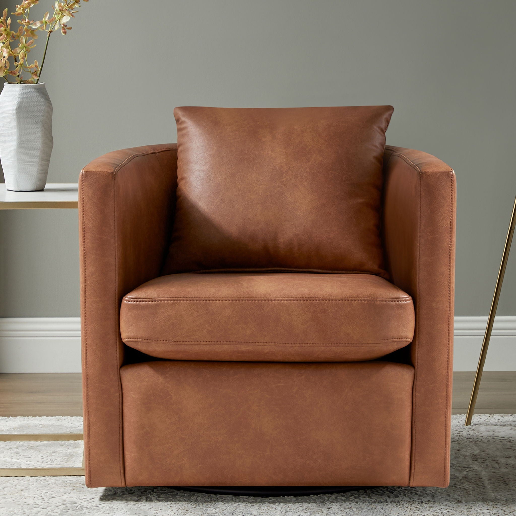 Sutton - Swivel Barrel Chair - Best Buy Furniture
