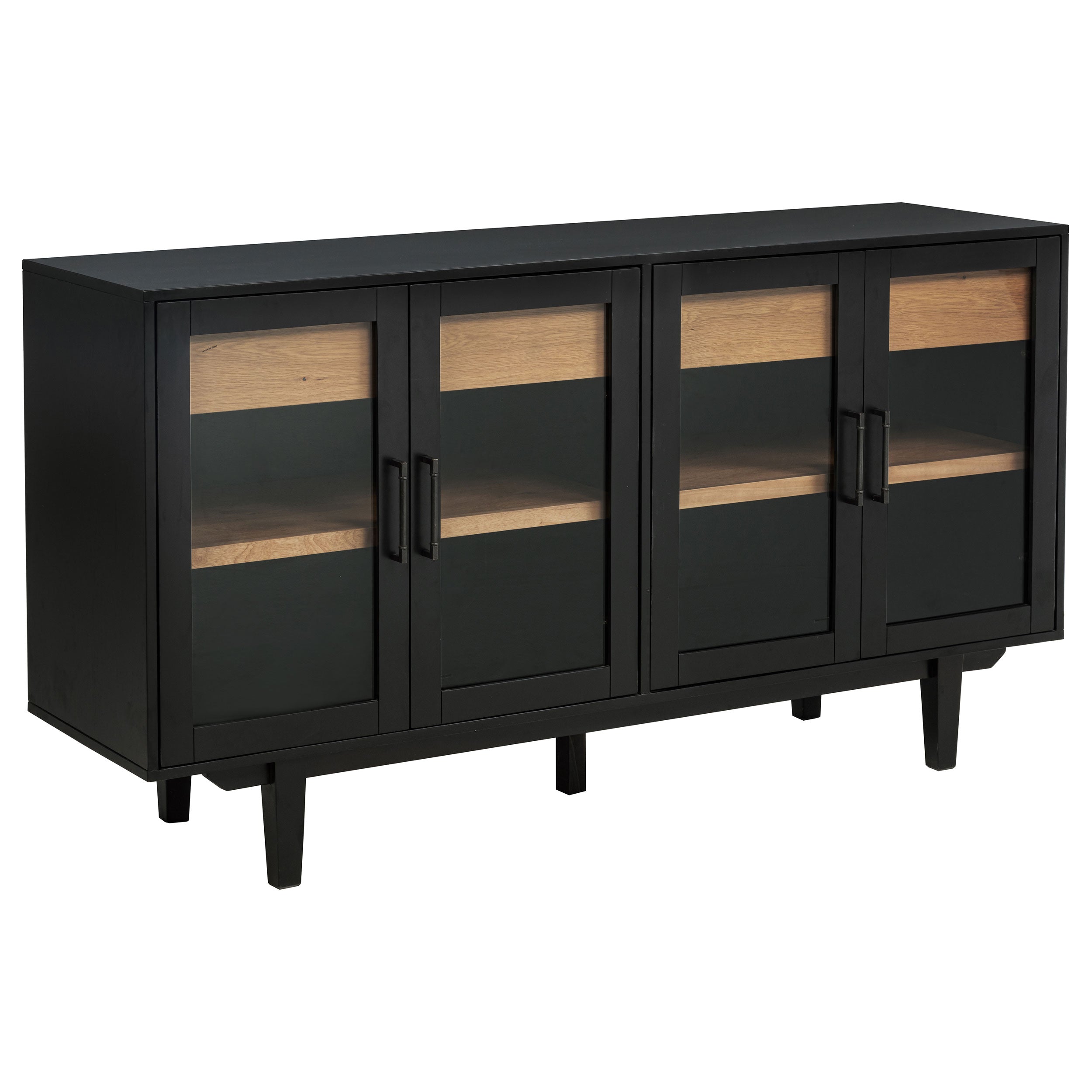 Middleton 4-door Sideboard Server with Dual Drawers Black-
