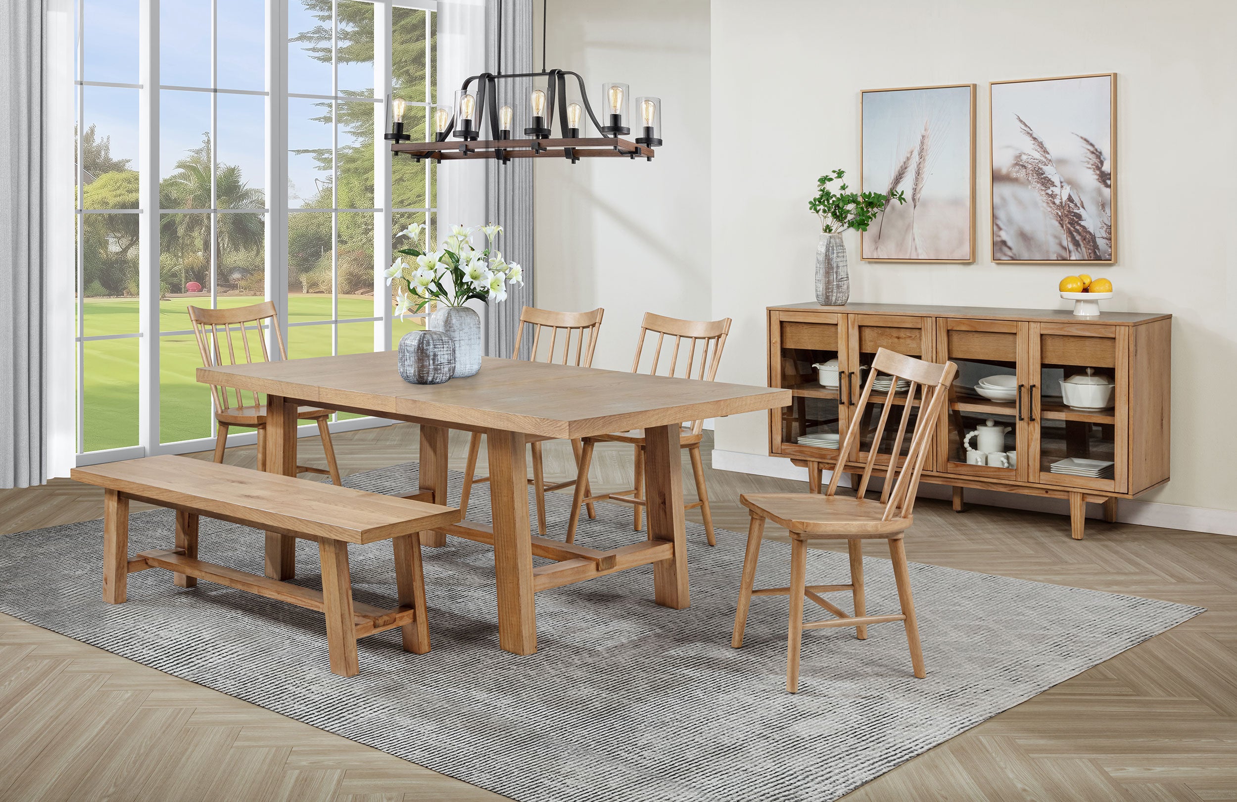 Middleton Solid Wood Dining Side Chair Brown (Set of 2)-
