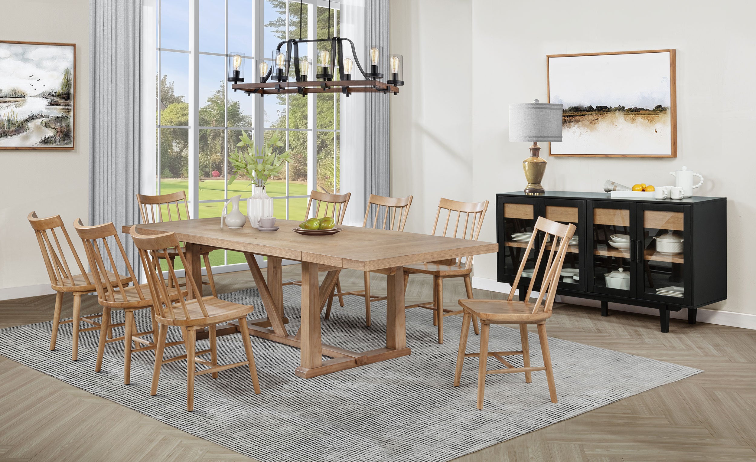 Middleton Solid Wood Dining Side Chair Brown (Set of 2)-