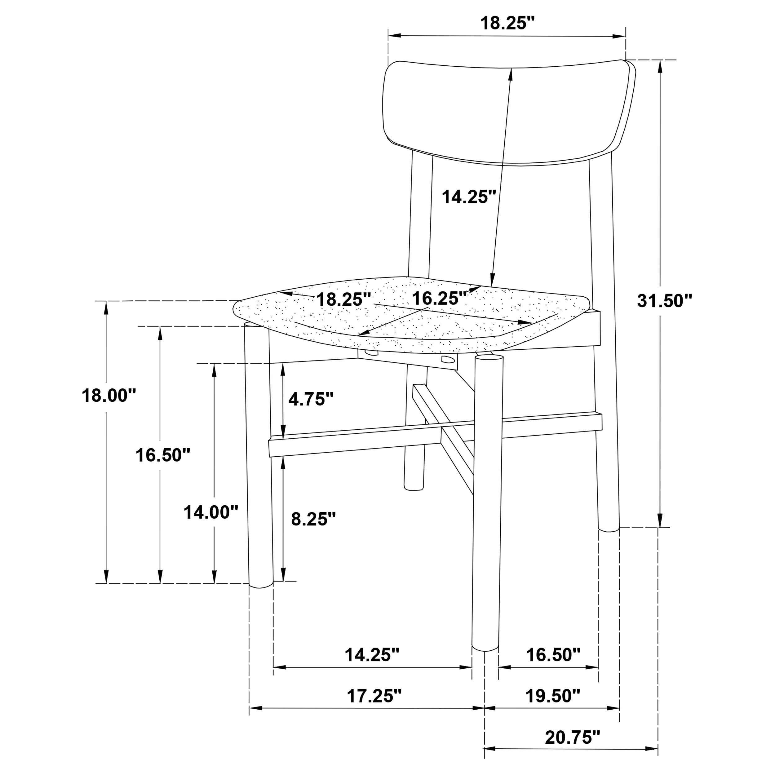 Parkridge Dining Side Chair White Washed (Set of 2)-