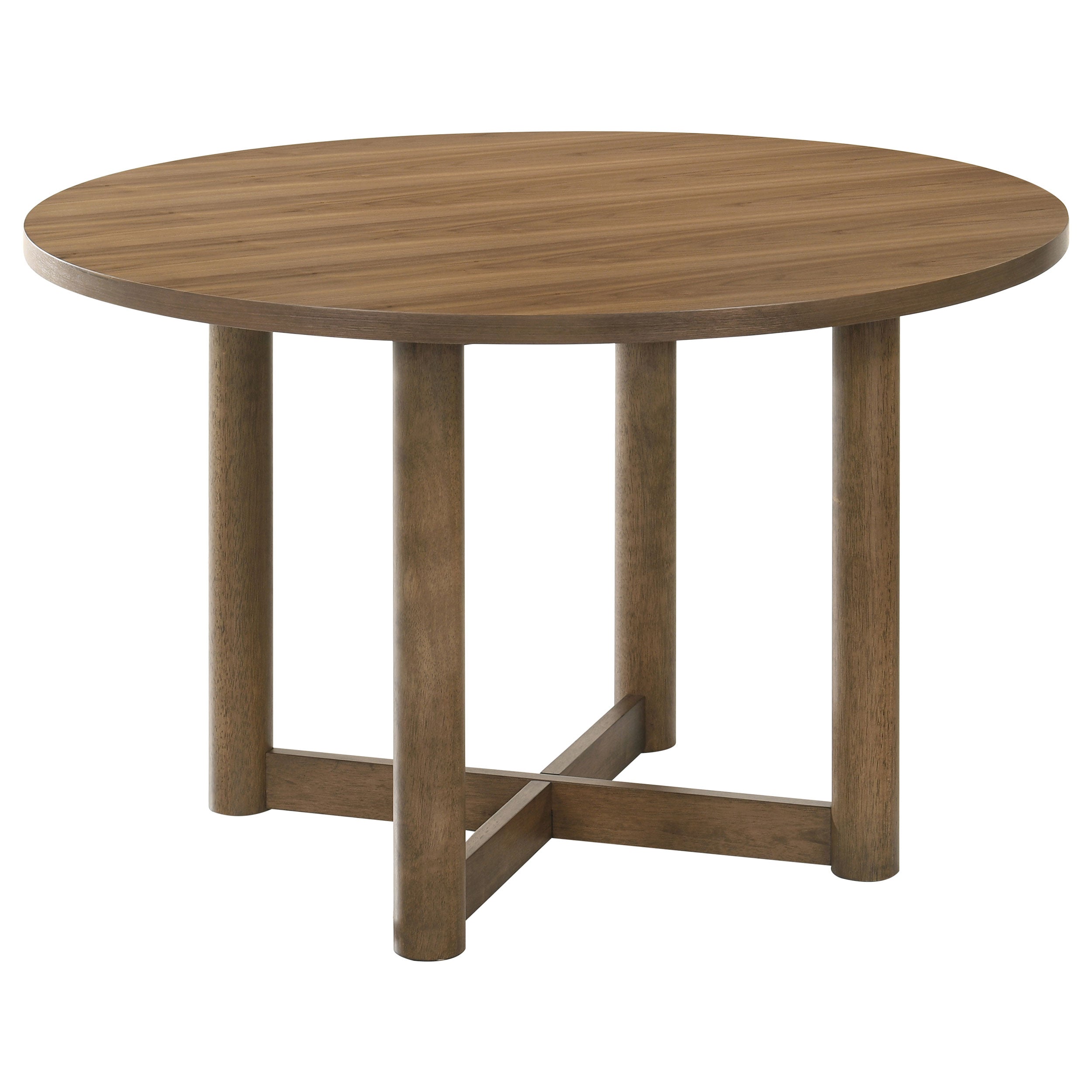 Crestmore 46-inch Round Wood Dining Table Walnut-