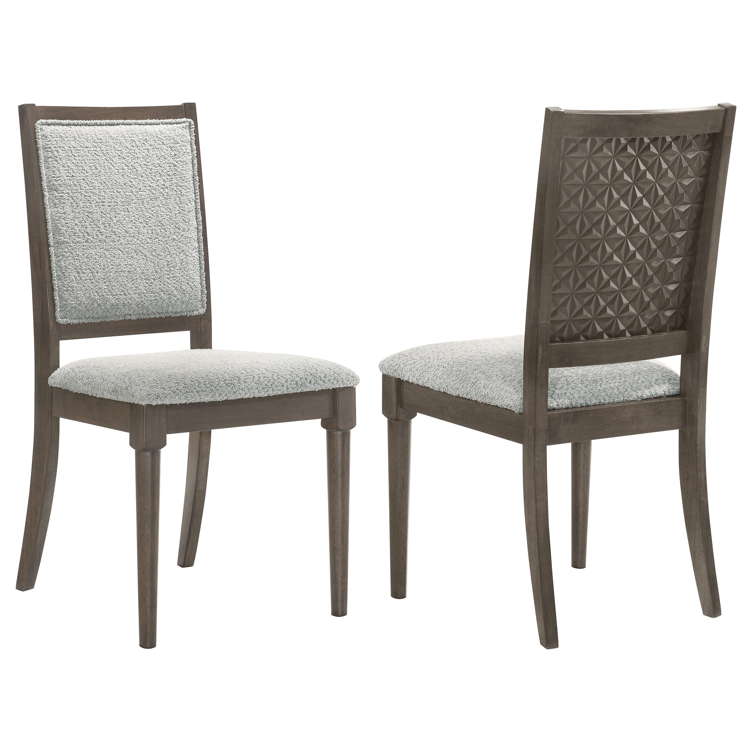 Onslow Upholstered Dining Side Chair Dark Brown (Set of 2)-