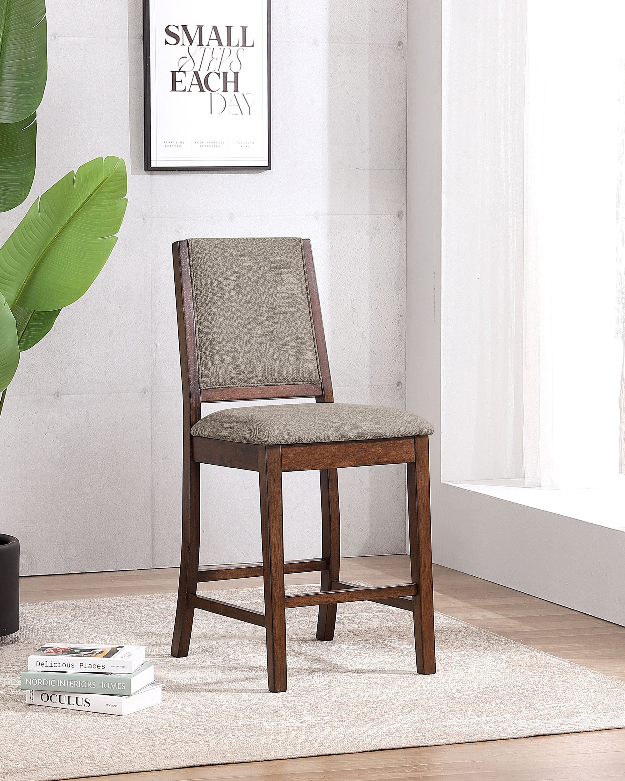 Patterson Upholstered Counter Chair Mango Oak (Set of 2)-