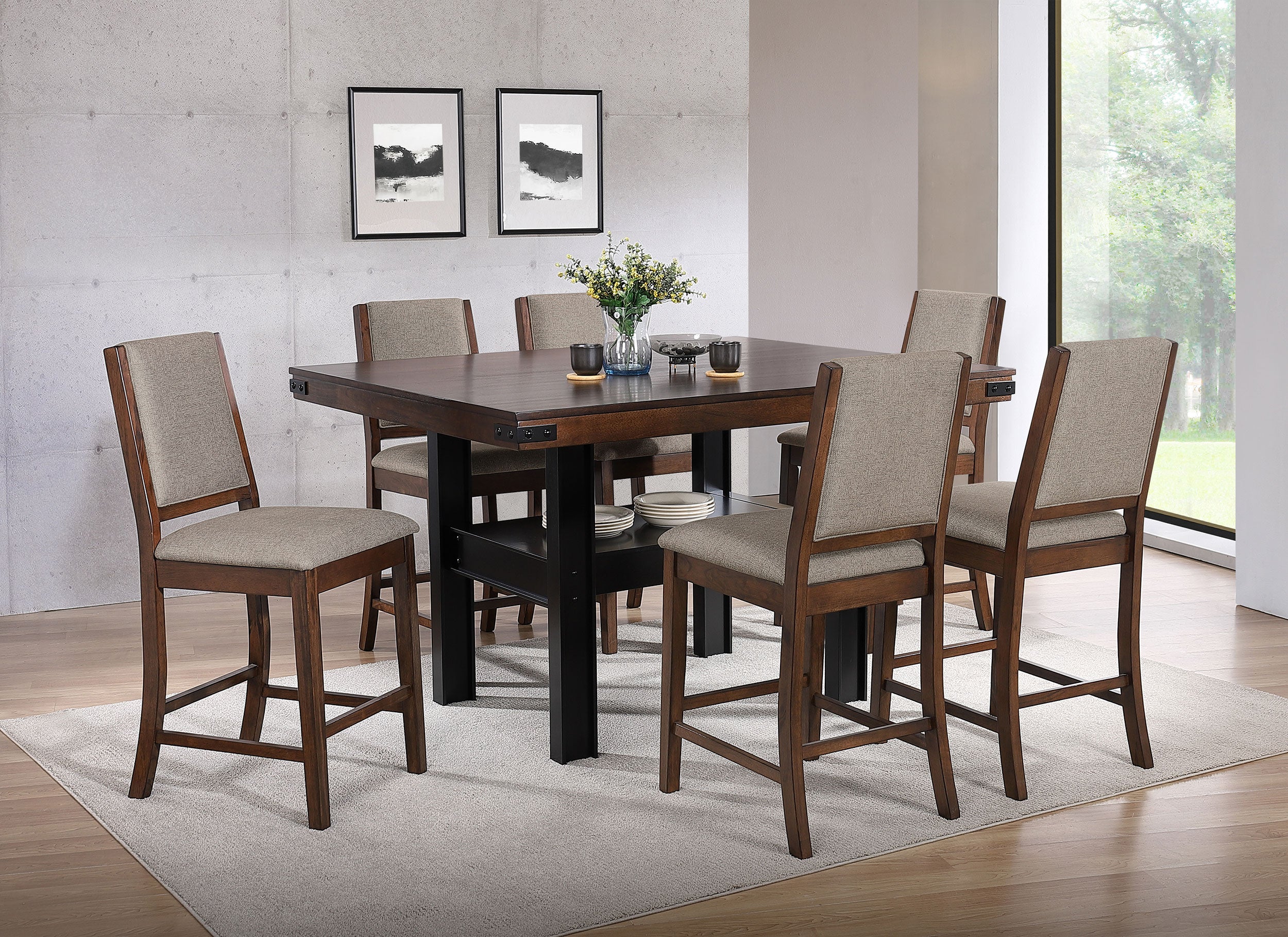 Patterson Upholstered Counter Chair Mango Oak (Set of 2)-
