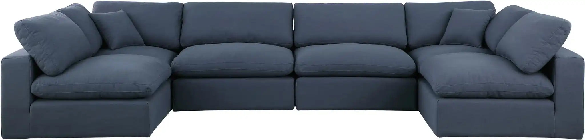 Comfy - 6 Piece Linen Modular Armless Sectional