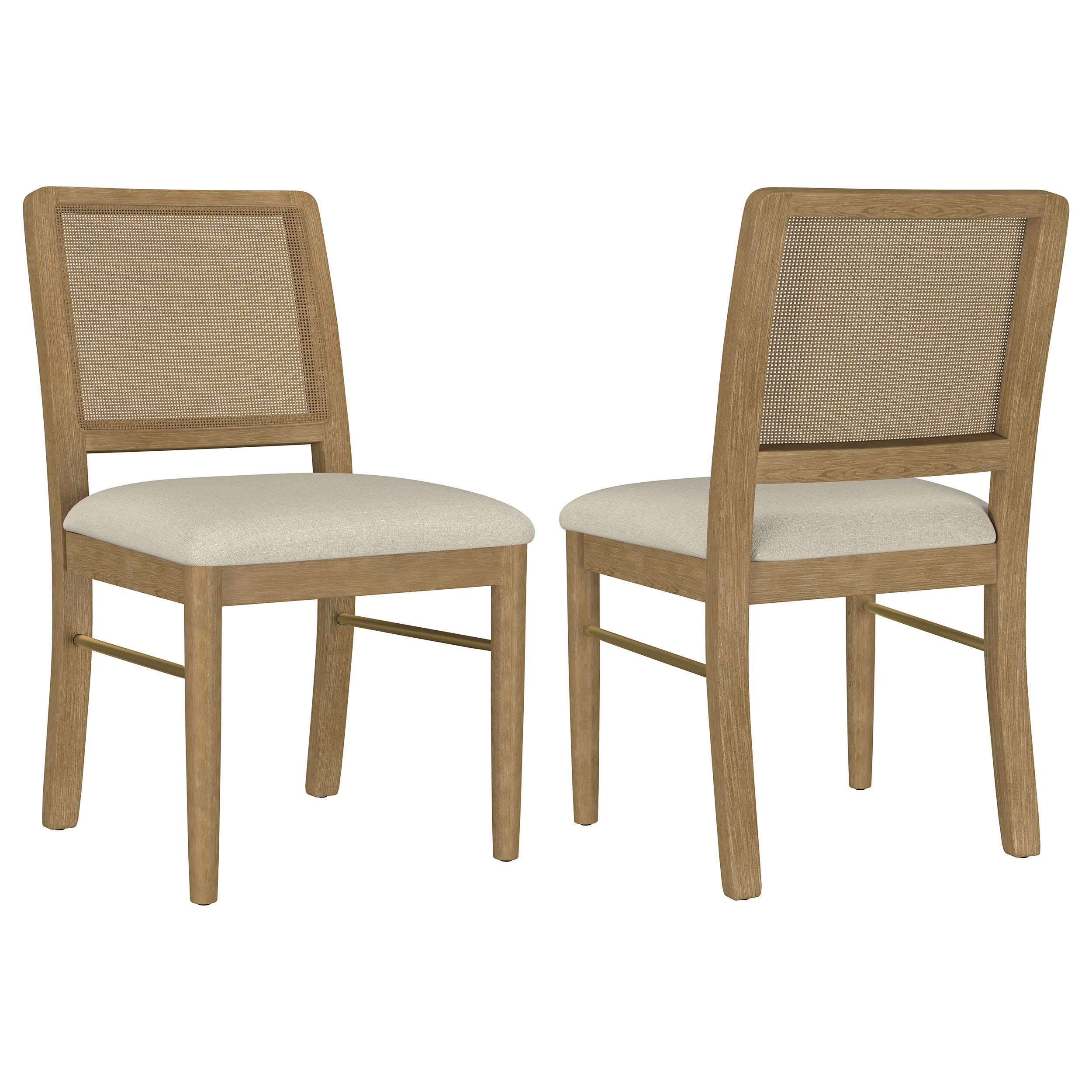Arini Rattan Cane Dining Side Chair Sand Wash (Set of 2)-