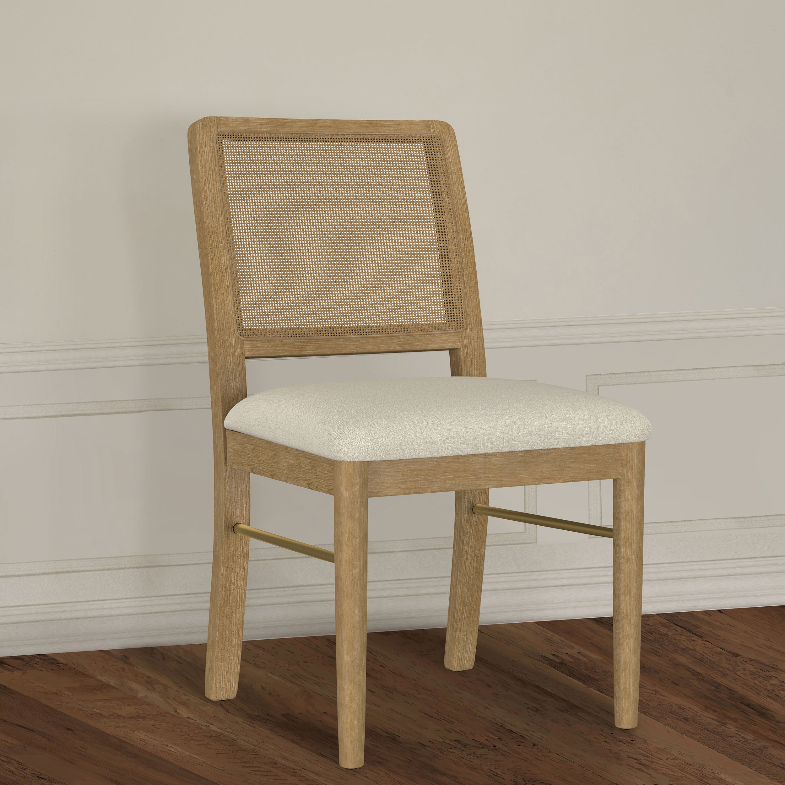 Arini Rattan Cane Dining Side Chair Sand Wash (Set of 2)-