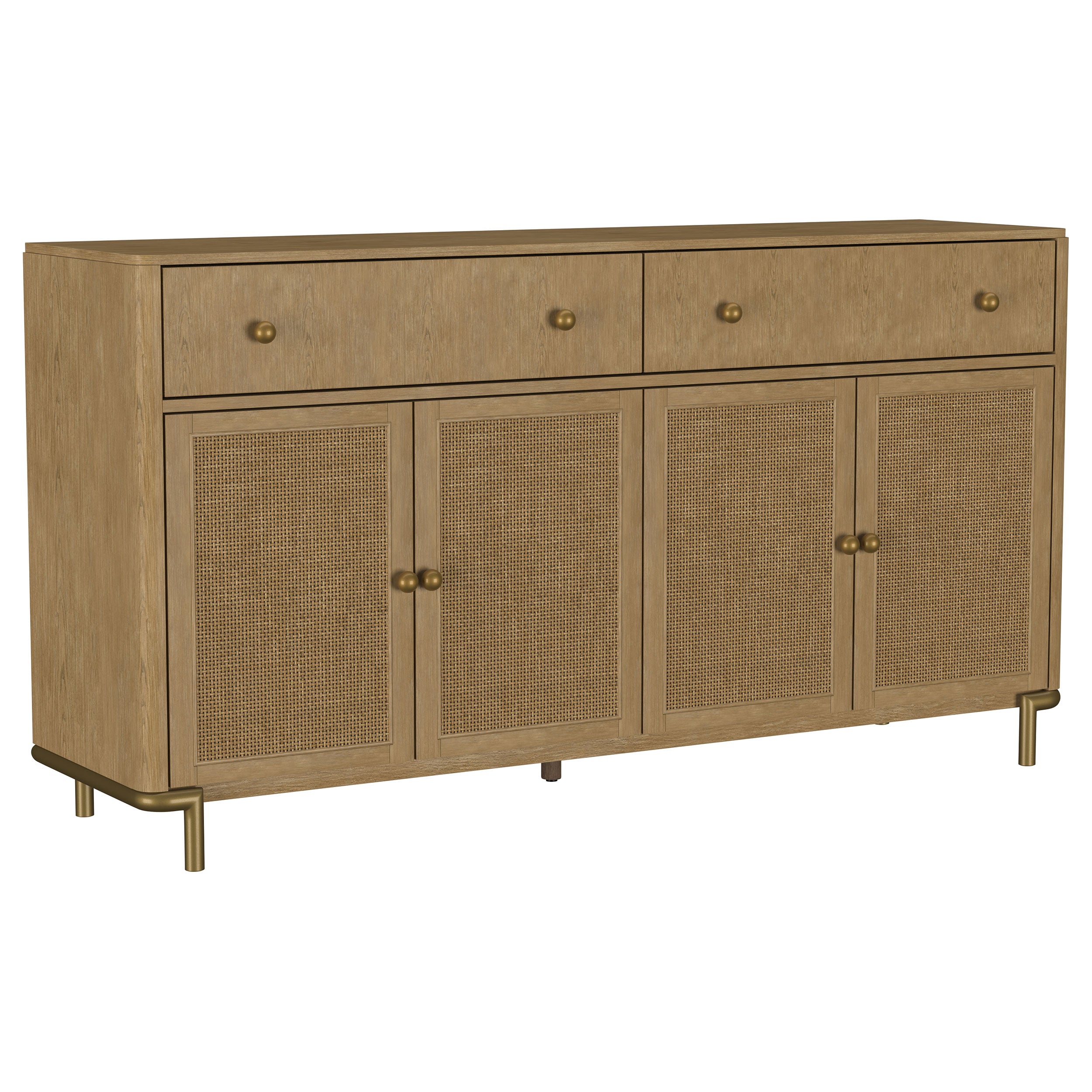 Arini 2-drawer Cane Door Dining Sideboard Server Sand Wash-