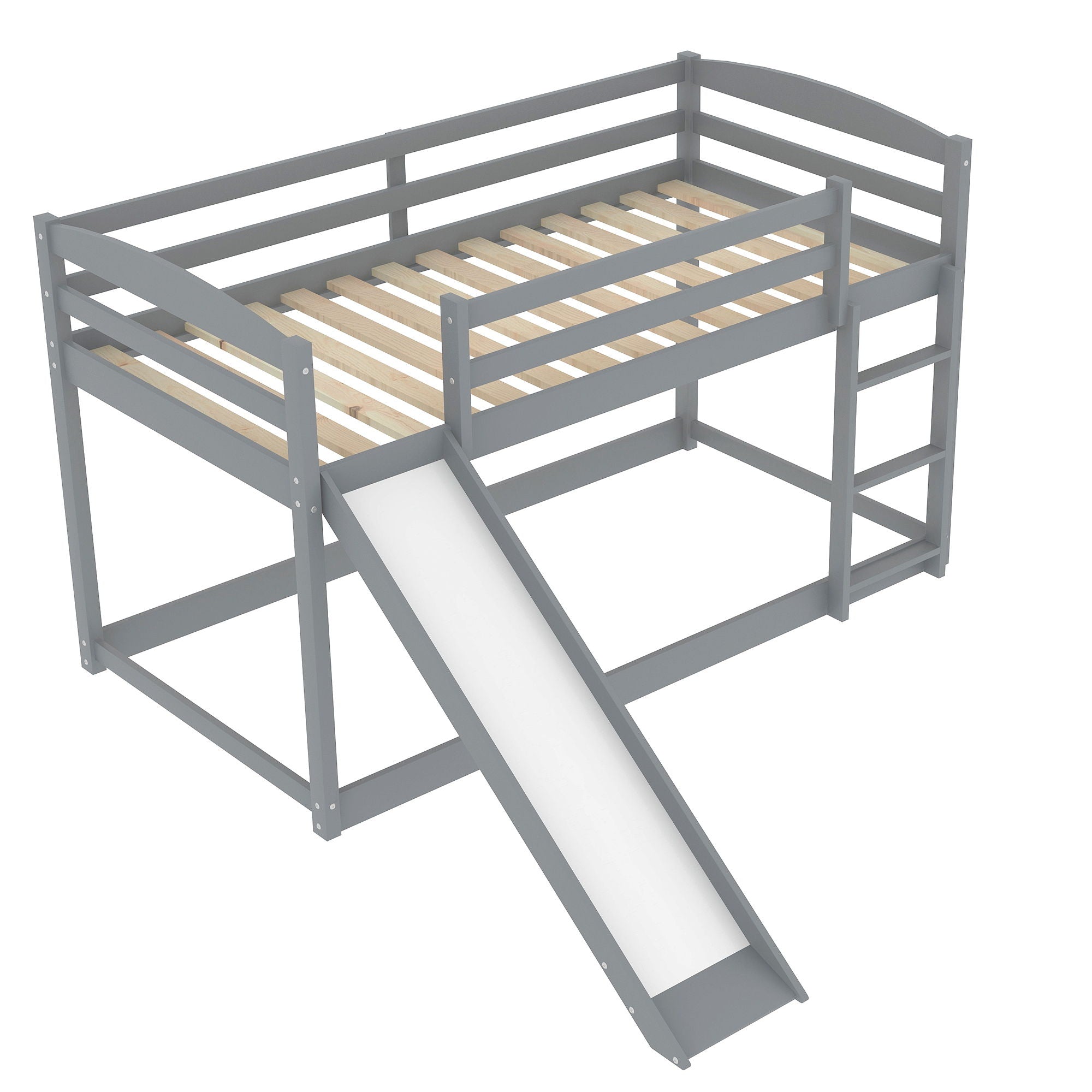 Durable Bunk Bed With Convertible Slide And Ladder