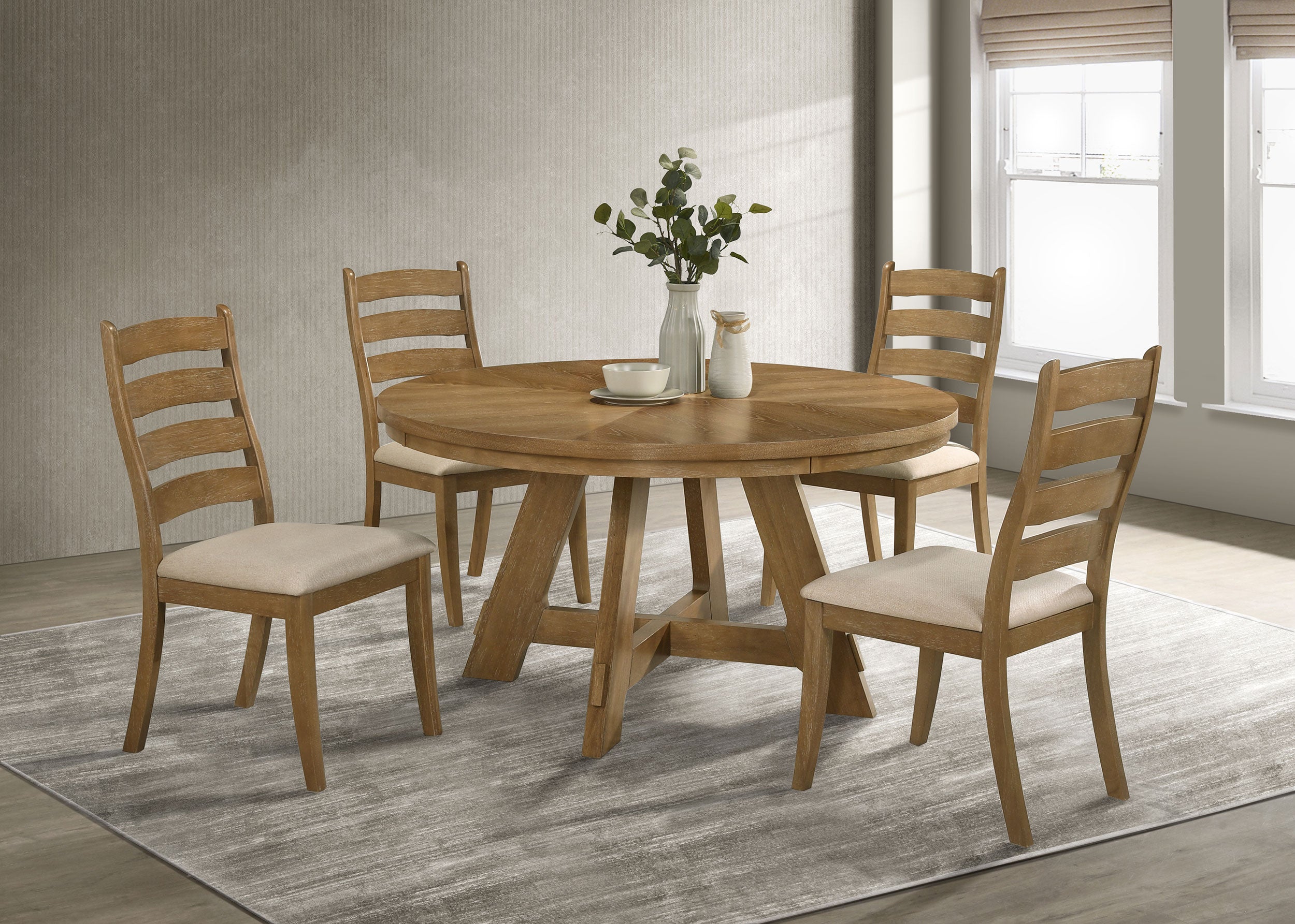 Danvers Wood Dining Side Chair Brown Oak (Set of 2)-