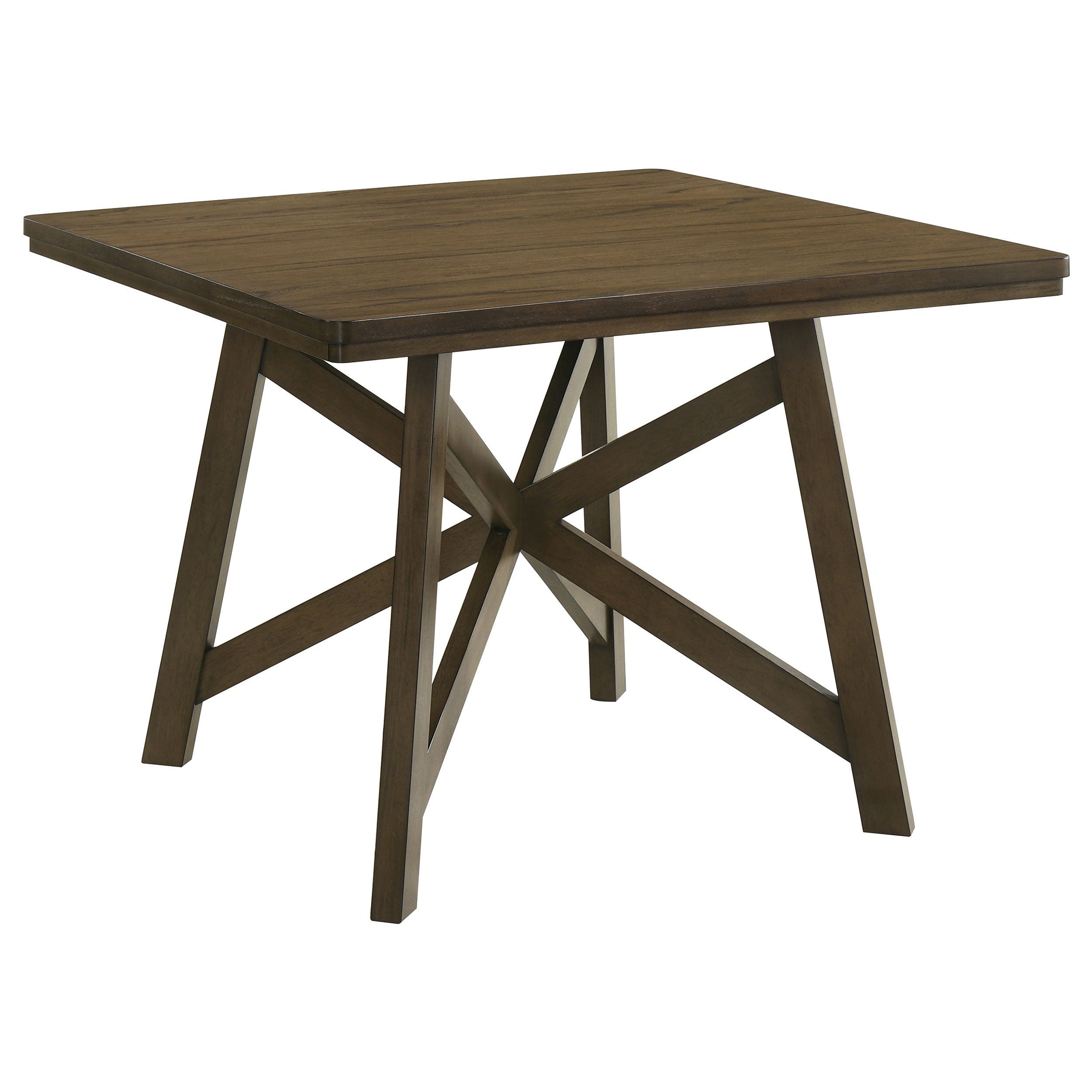 Canfield 47-inch Square Counter Height Dining Table Brown-