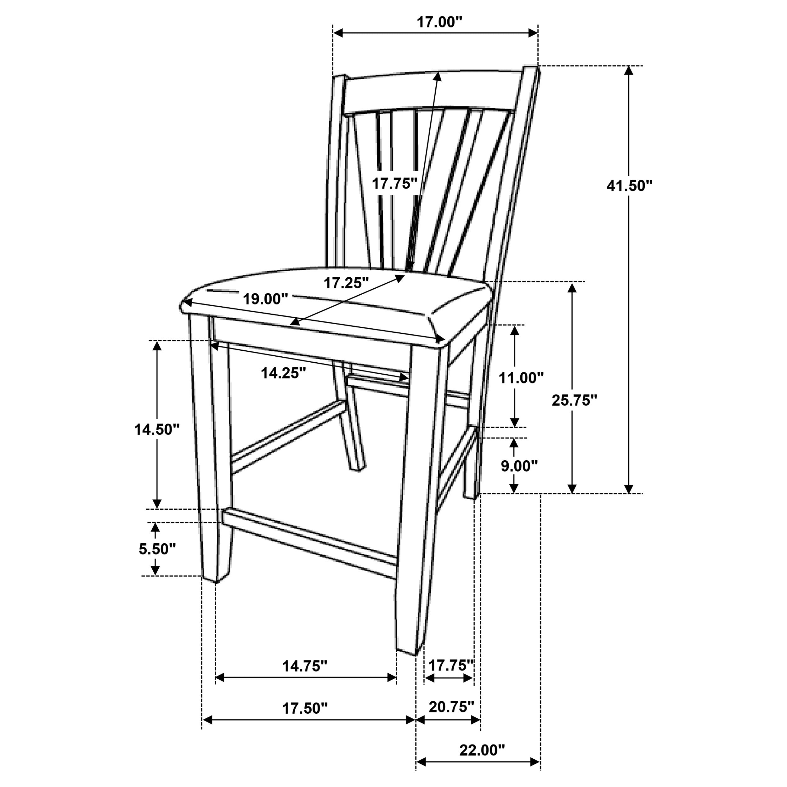 Canfield Counter Height Dining Side Chair Brown (Set of 2)-