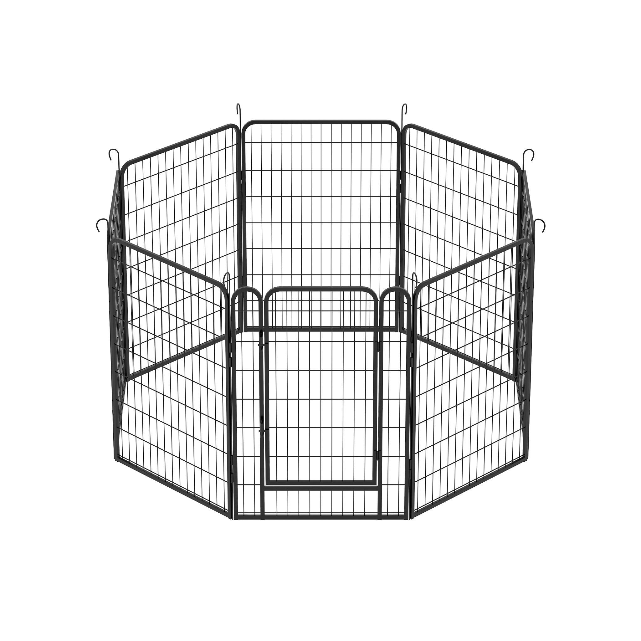 Heavy Duty Metal Playpen With Door, Dog Fence Pet Exercise Pen