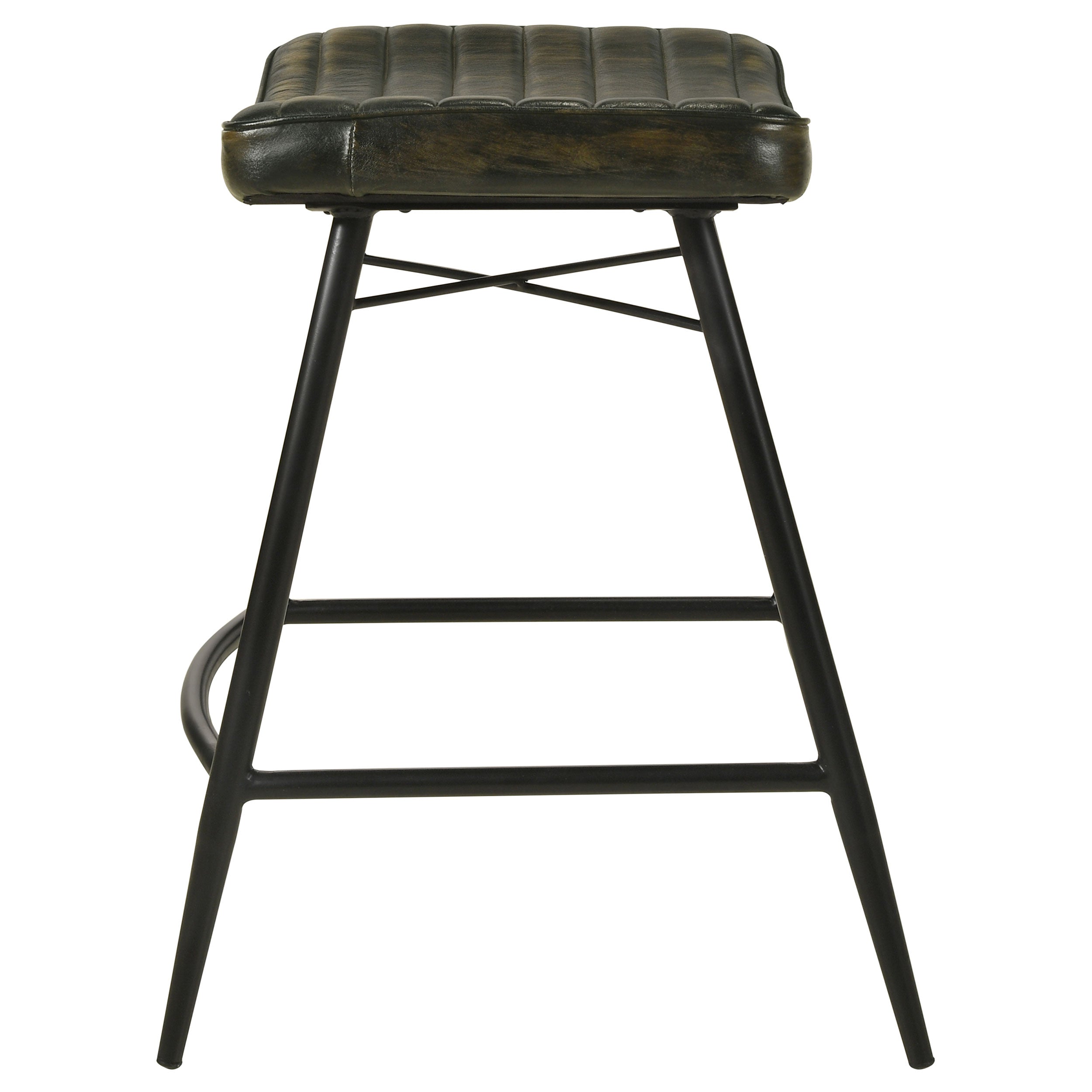 Bayu Leather Upholstered Counter Stool Espresso (Set of 2)-