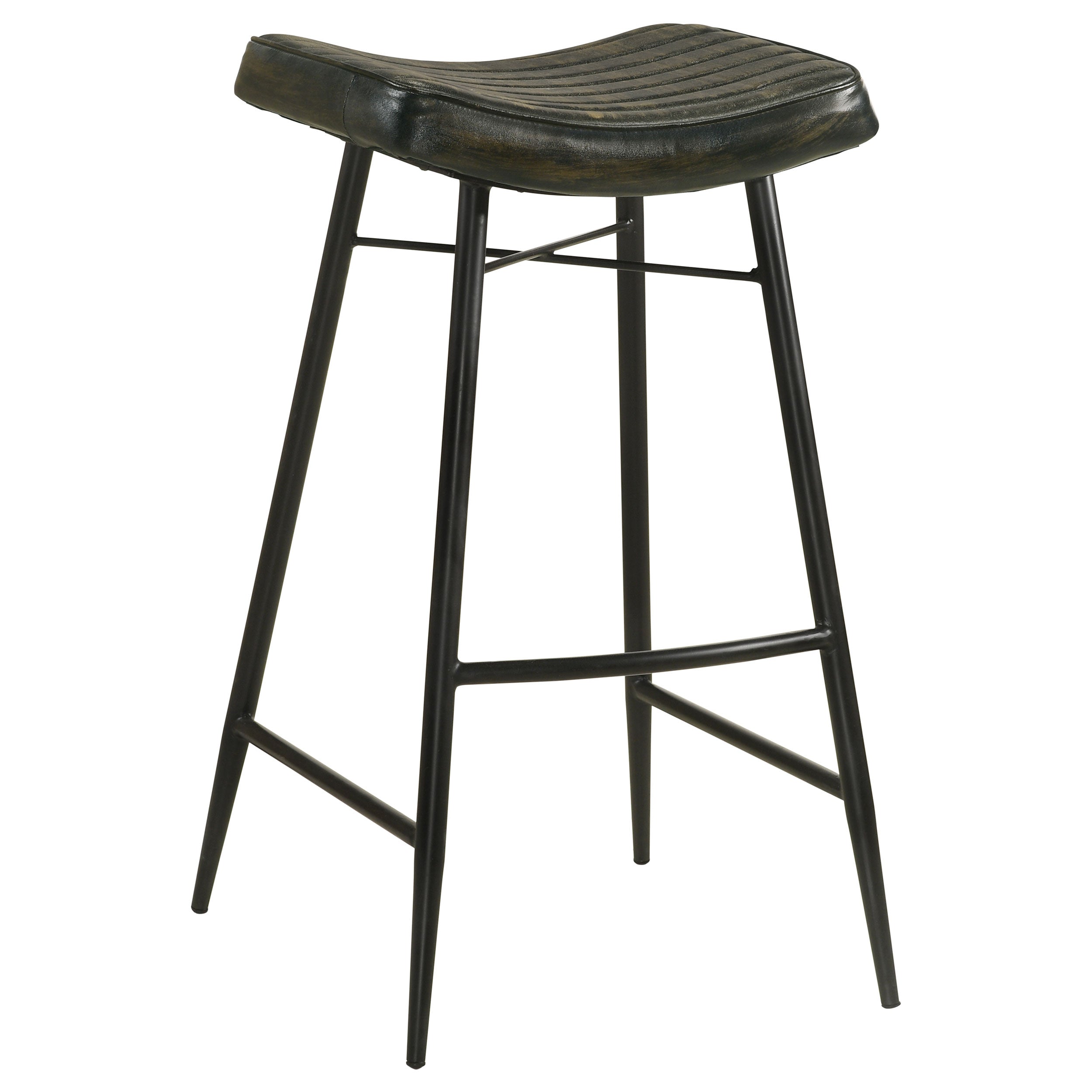 Bayu Leather Upholstered Bar Stool Espresso (Set of 2)-