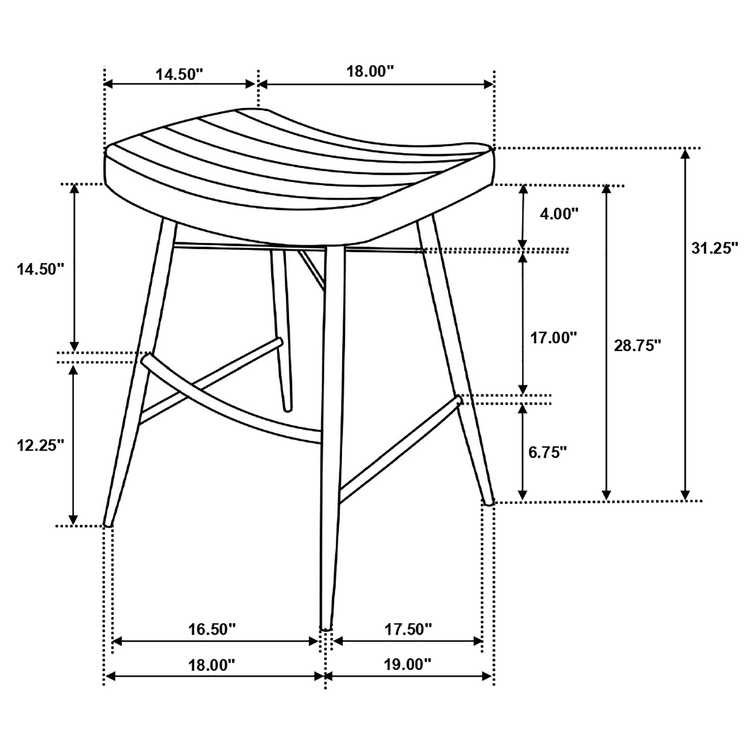 Bayu Leather Upholstered Bar Stool Espresso (Set of 2)-