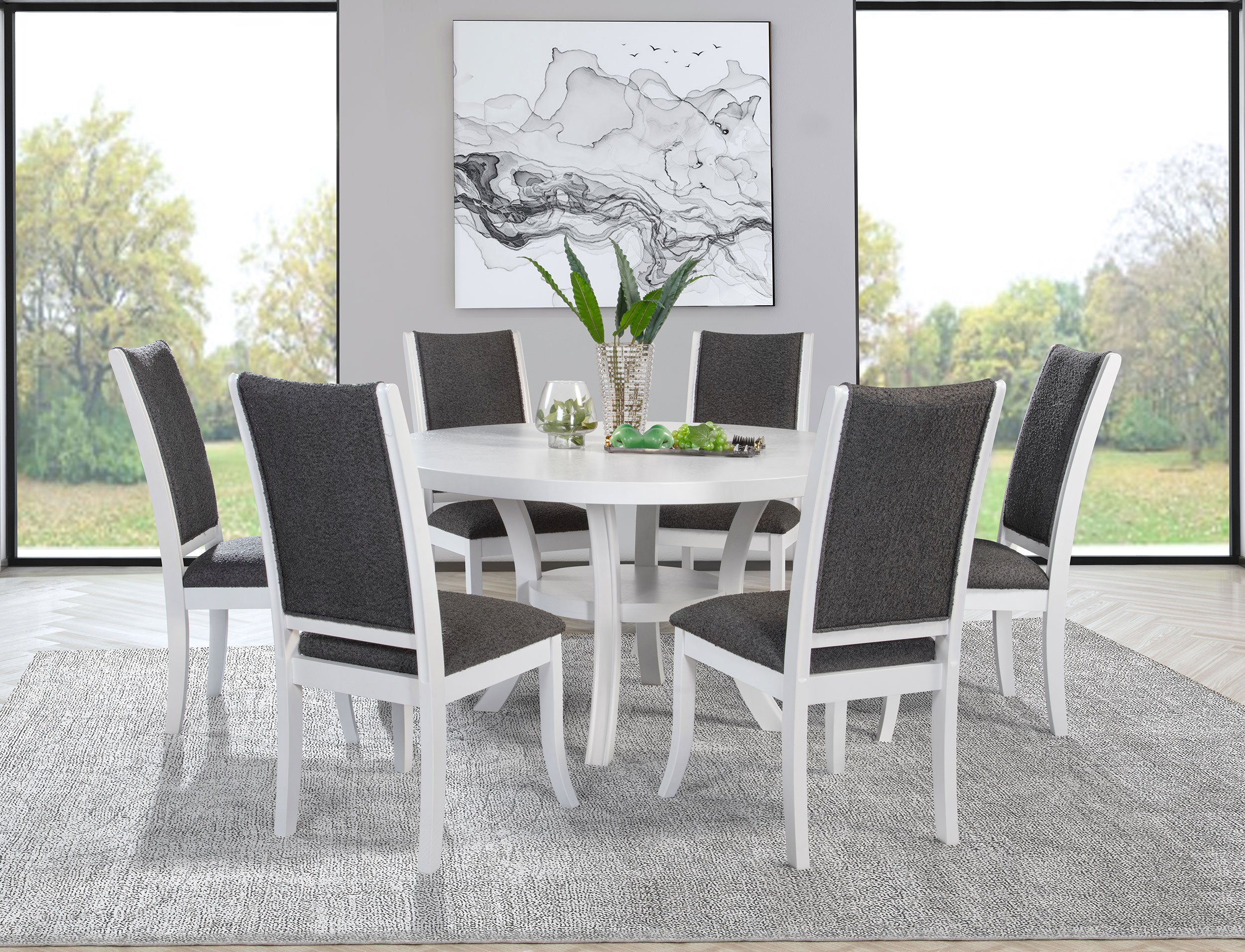 Judd Upholstered Dining Side Chair Pearl White (Set of 2)-