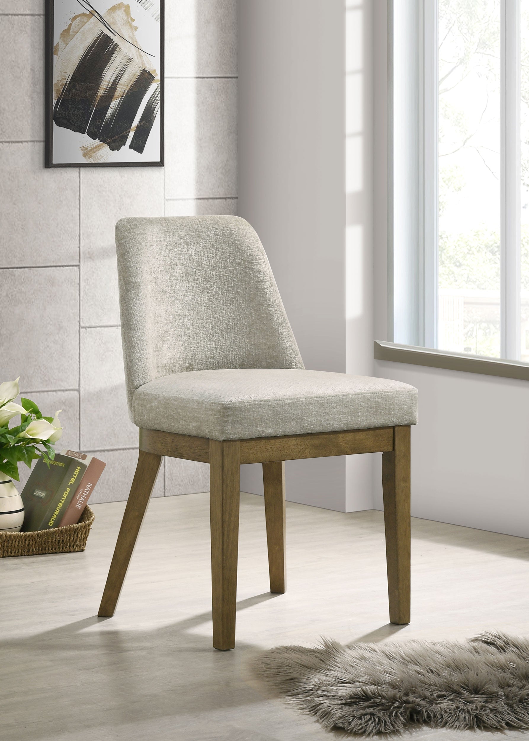 Castlewood Upholstered Side Chair Light Tan (Set of 2)-