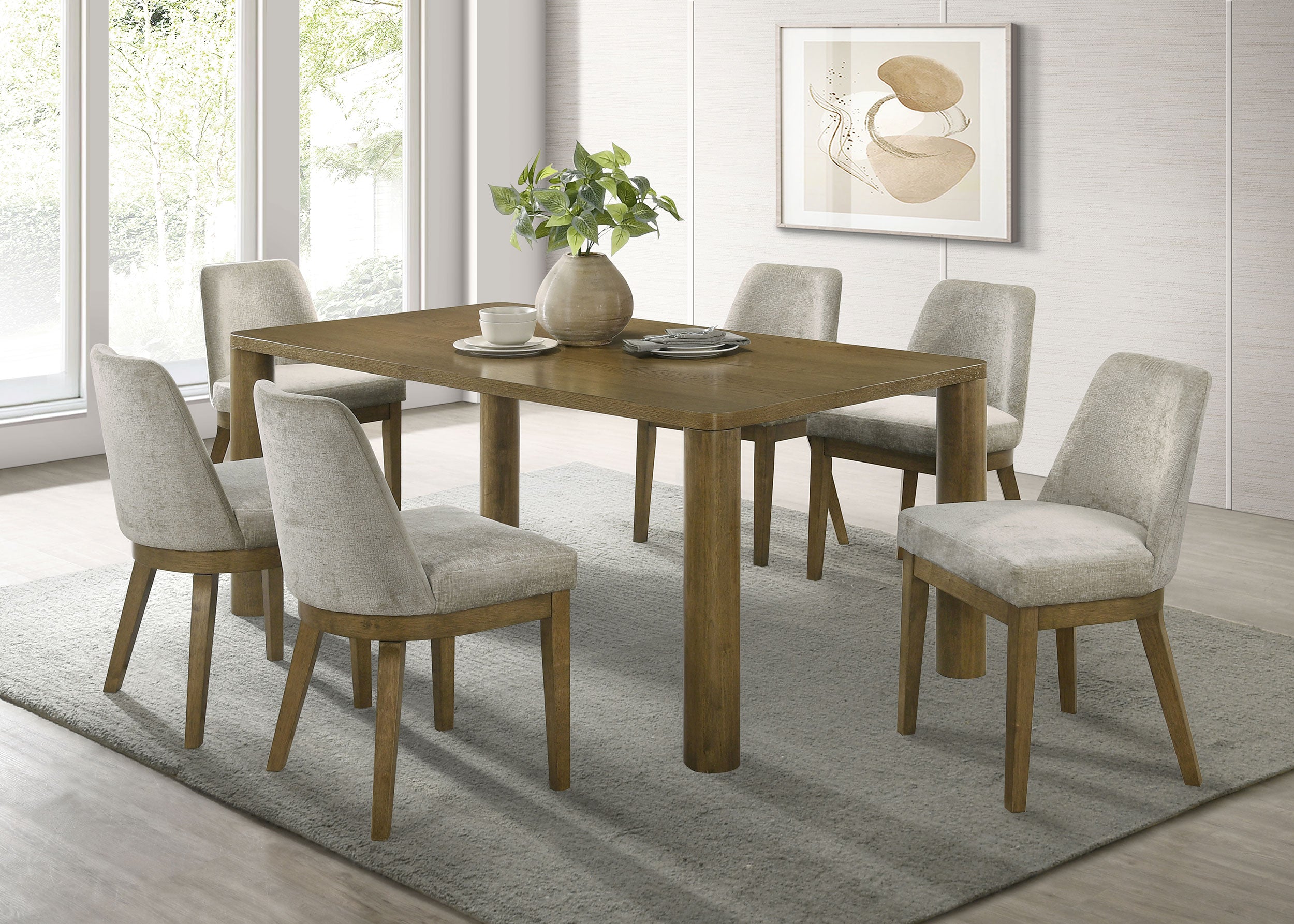 Castlewood Upholstered Side Chair Light Tan (Set of 2)-